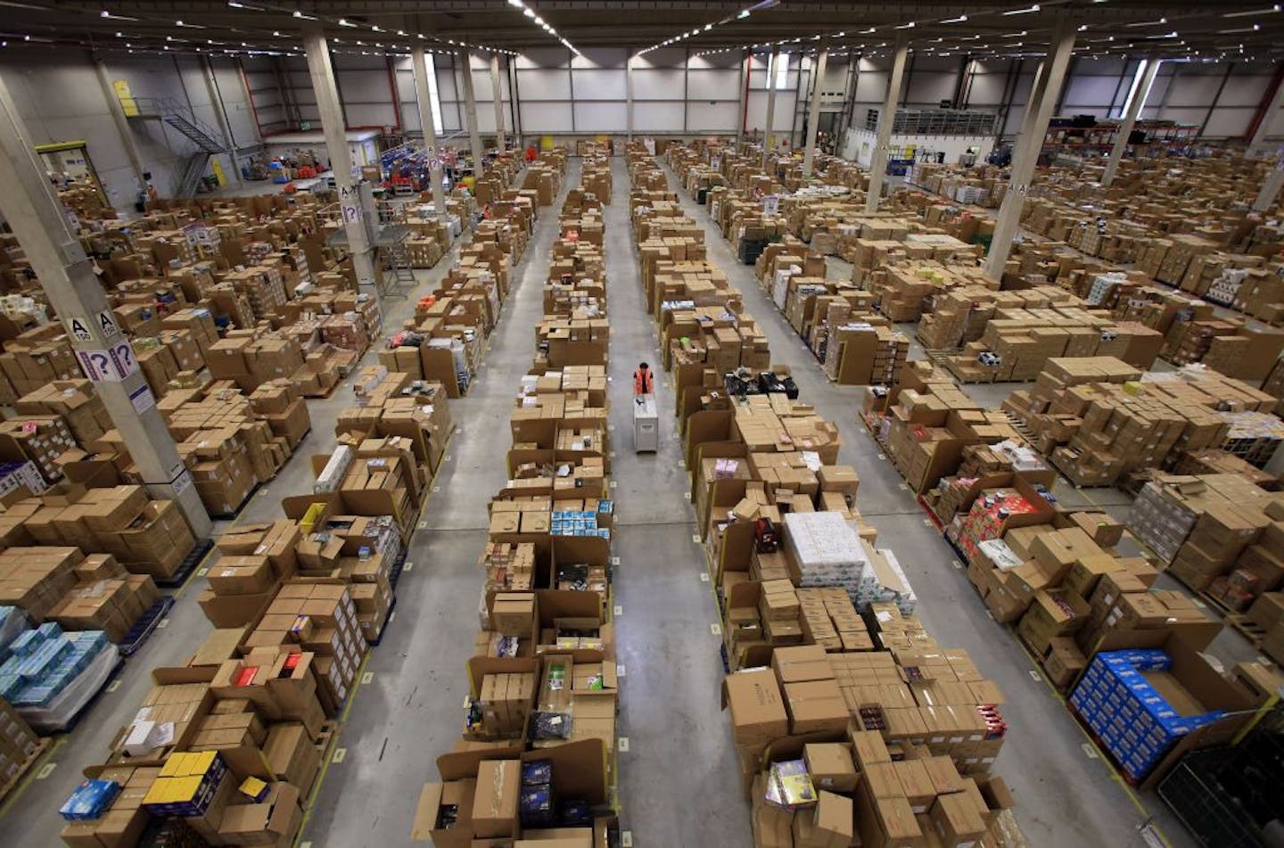 Workers in Amazon's Swansea center in Wales geared up for their busiest time of year. Sales on Cyber Monday were reported up 15 percent over last year's figures by midafternoon. Internet sales through September were up almost 13 percent.