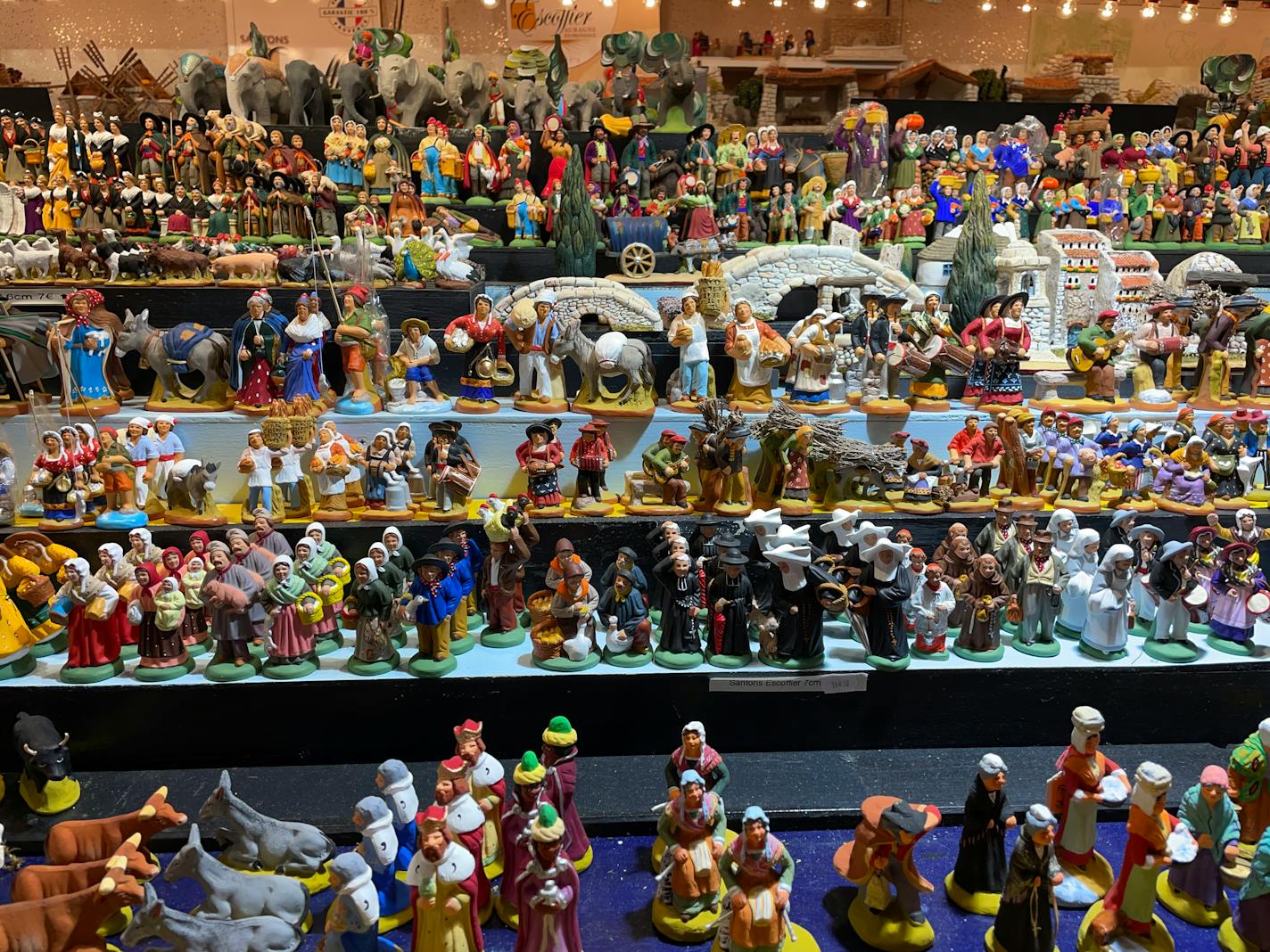 Nativity figurines are displayed at the Strasbourg Christmas market. MUST CREDIT: Photo for The Washington Post by