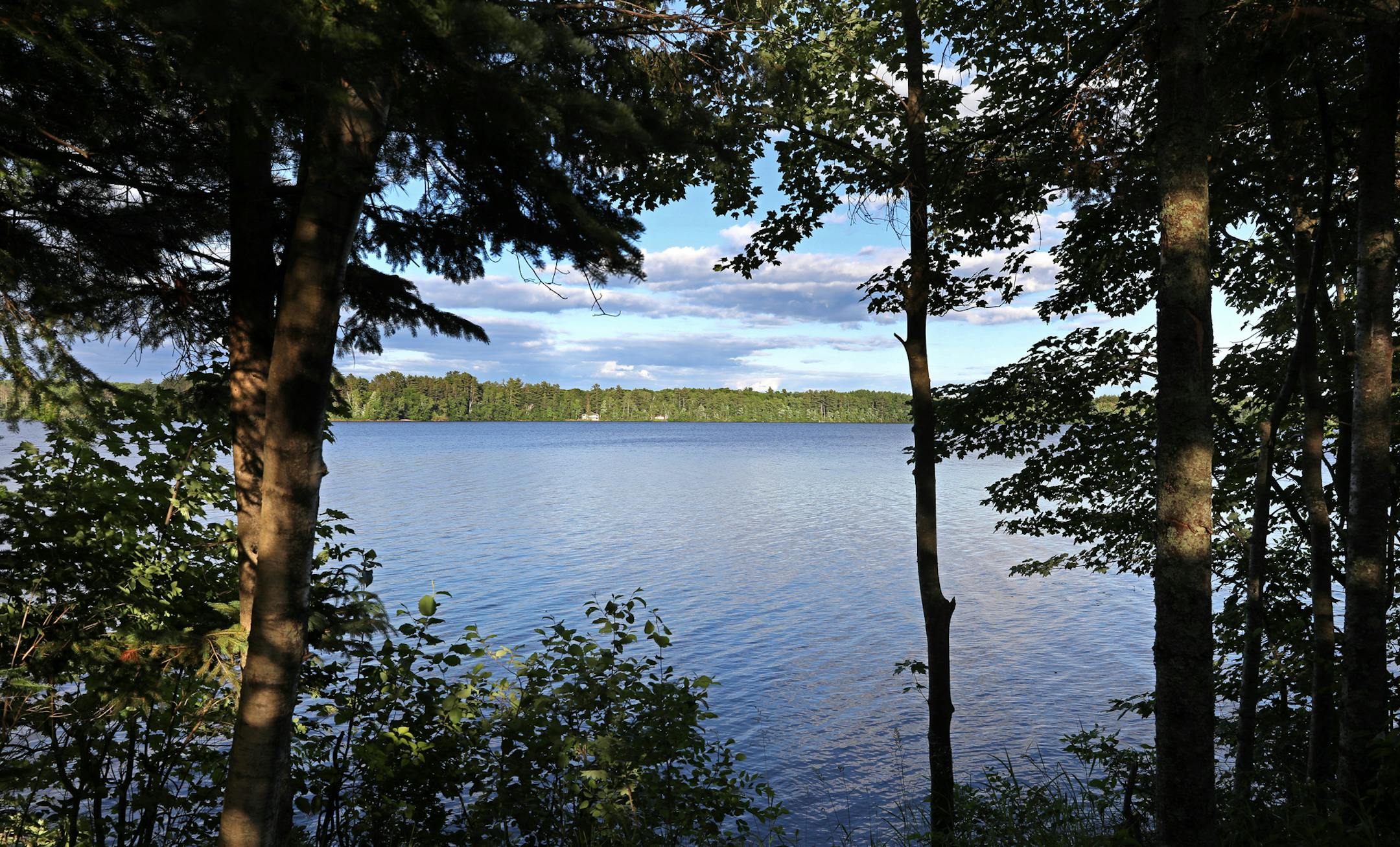 View of Grindstone Lake from western shore. Grindstone Lake is a two-story fishery. Some fisheries can support warm water species and cold -- they are layered lakes of sorts. We look at the phenomenon and what it means for fish -- and anglers.] BRIAN PETERSON &#xef; brian.peterson@startribune.com
Sandstone, MN 06/19/2017