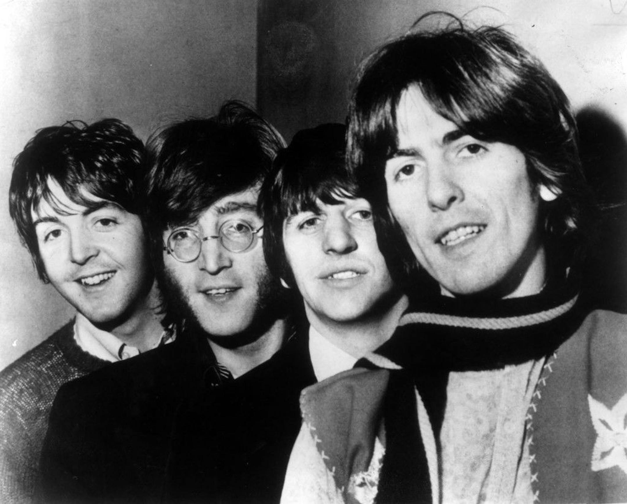 Shown is the famous music group the Beatles in 1968. From left to right the "Fab Four" are Paul McCartney, John Lennon, Ringo Starr, and George Harrison. File photo.