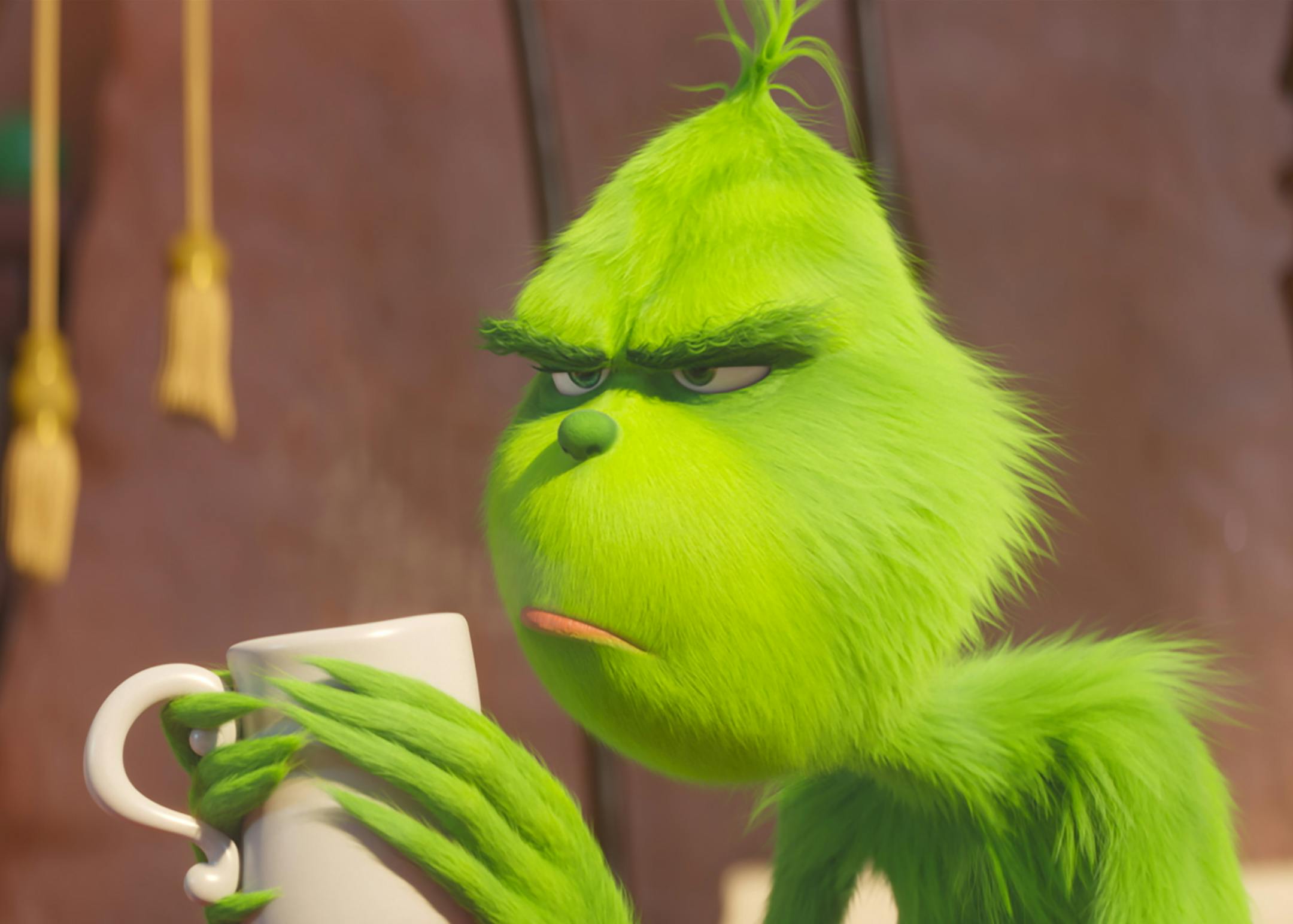 Benedict Cumberbatch voices the Grinch in "Dr. Seuss' The Grinch" from Illumination.