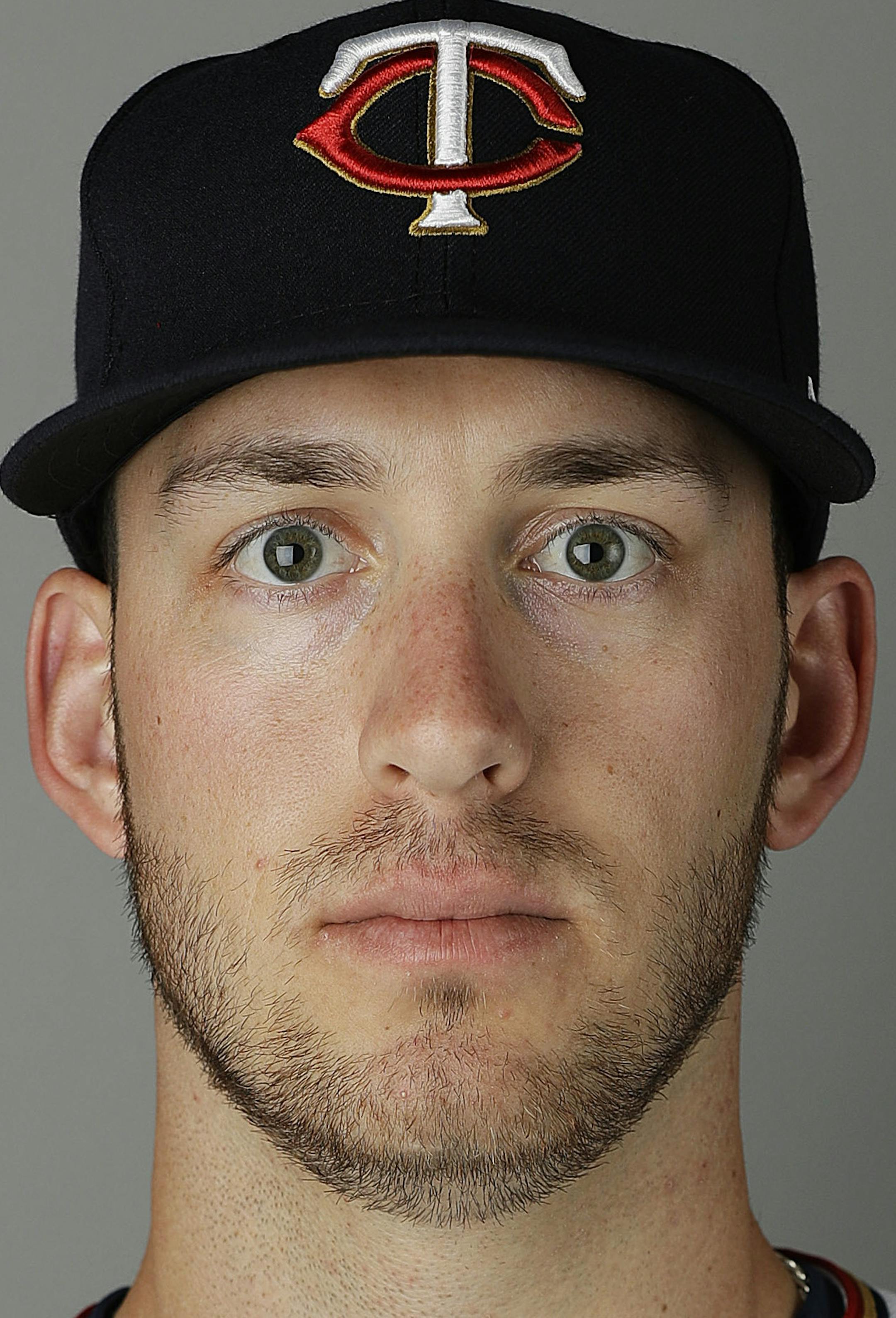 This is a 2017 photo of Mitch Garver of the Minnesota Twins baseball team. This image reflects the 2017 active roster as of Thursday, Feb. 23, 2017 when this image was taken. (AP Photo/David Goldman) ORG XMIT: FLDG101