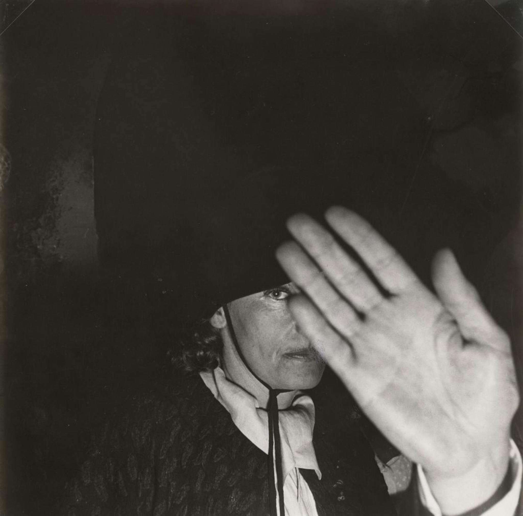 Actress Greta Garbo glowered at the camera in this 1950s photo by Georges Dudognon.