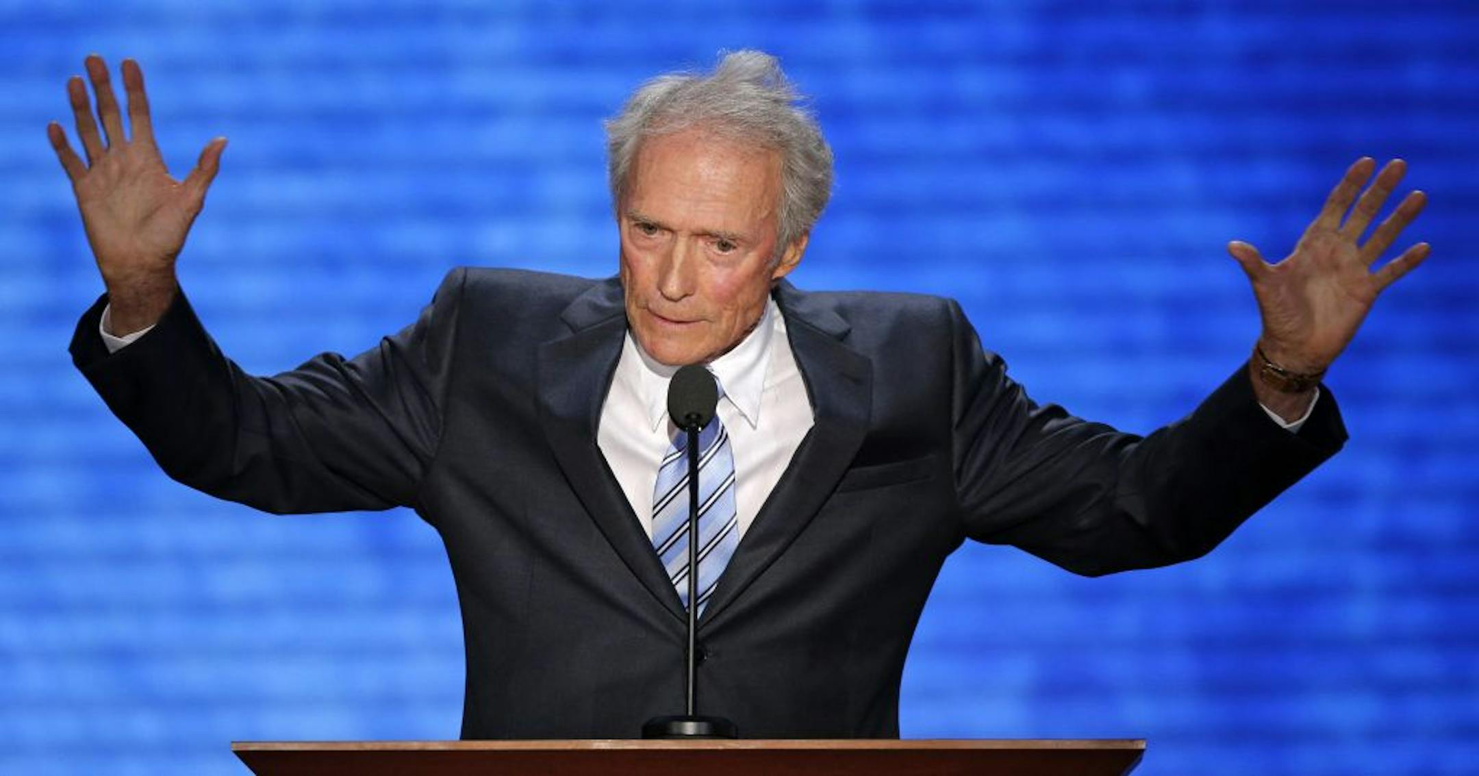 Actor Clint Eastwood addresses the Republican National Convention in Tampa, Fla., on Thursday, Aug. 30, 2012.