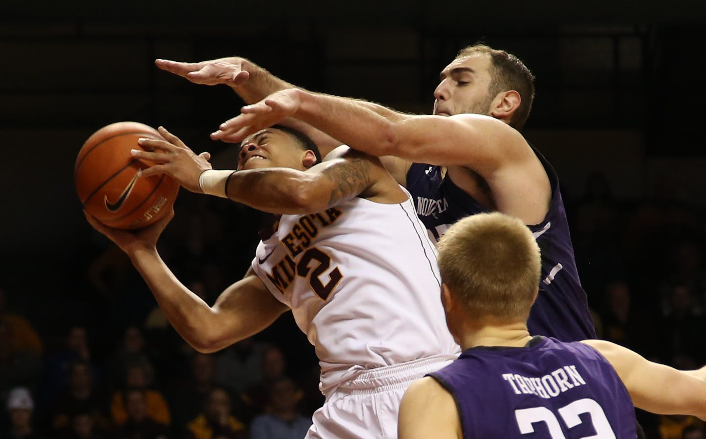 Gophers sophomore guard Nate Mason (2) is back at full capacity less than a week after sustaining a bone bruise initially thought to be a much worse injury.