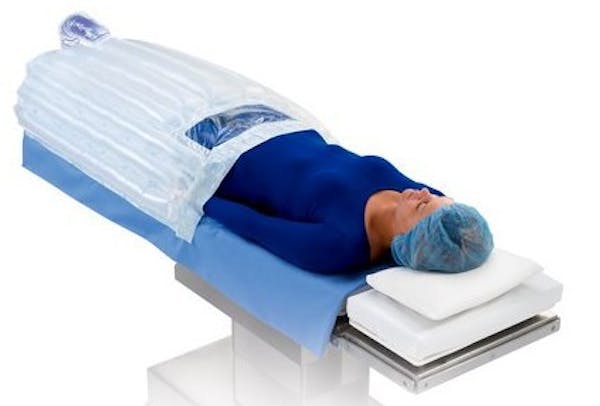 The Bair Hugger is a single-use blanket that keeps patients warm before surgery.