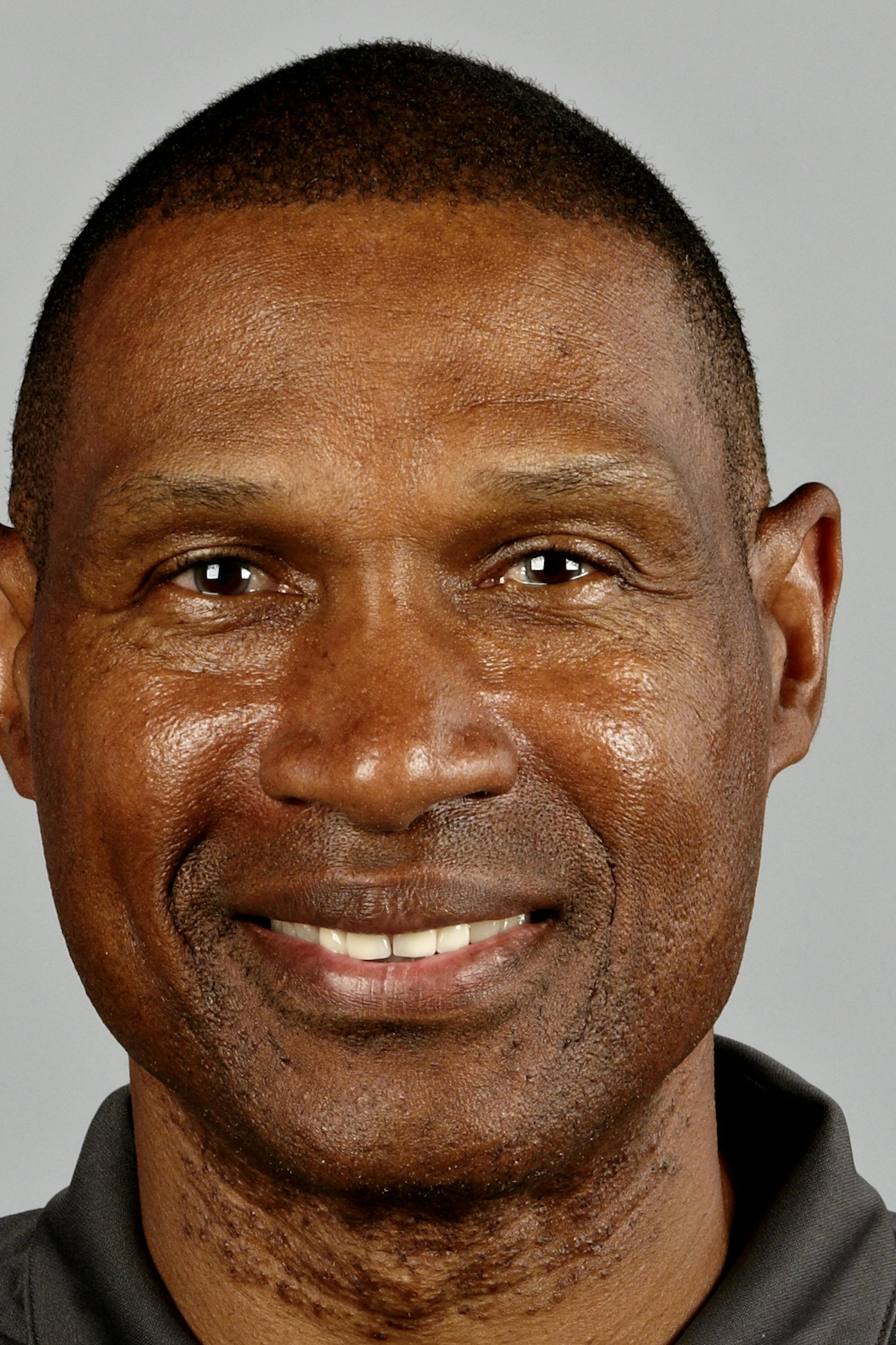 This is a 2012 photo of Leslie Frazier of the Minnesota Vikings NFL football team. This image reflects the Minnesota Vikings active roster as of Monday, June 25, 2012 when this image was taken. (AP Photo) ORG XMIT: NFLHS12