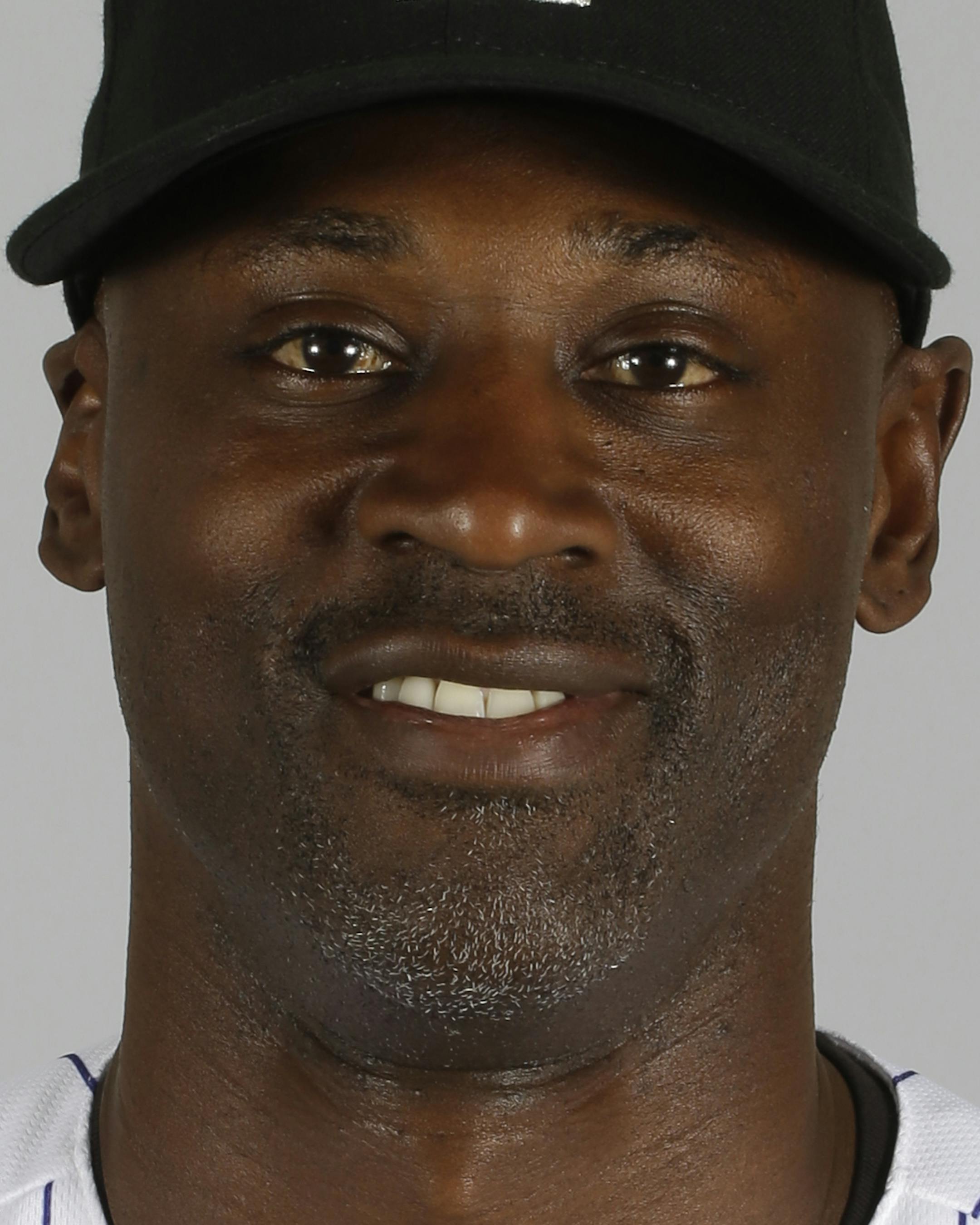 This is a 2015 photo of LaTroy Hawkins of the Colorado Rockies baseball team. This image reflects the Rockies active roster as of March 1, 2015, when this image was taken. (AP Photo/Darron Cummings) ORG XMIT: AZDC1
