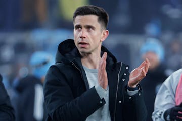 Minnesota United's new coach, Eric Ramsay, celebrates his first victory last Saturday at Allianz Field.