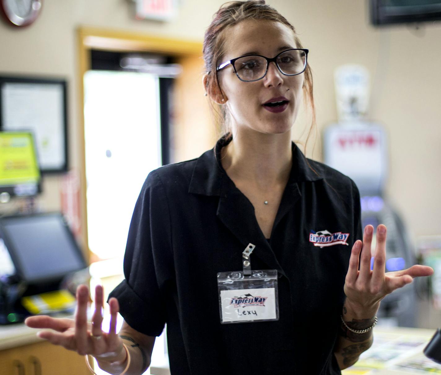 Lexy Stimpert expressed her frustration about the ICE raid as she has applied to work for the company in the past and did not get the job. She feels as though she should not miss out on opportunities because of undocumented immigrants. ] ALEX KORMANN &#x2022; alex.kormann@startribune.com Christensen Farms, a hog plant in Sleepy Eye, MN, was raided by 40-50 ICE agents on Wednesday August 8, 2018. The agents arrested twelve trailer washers between the Sleepy Eye and Appleton campuses. Those arrest