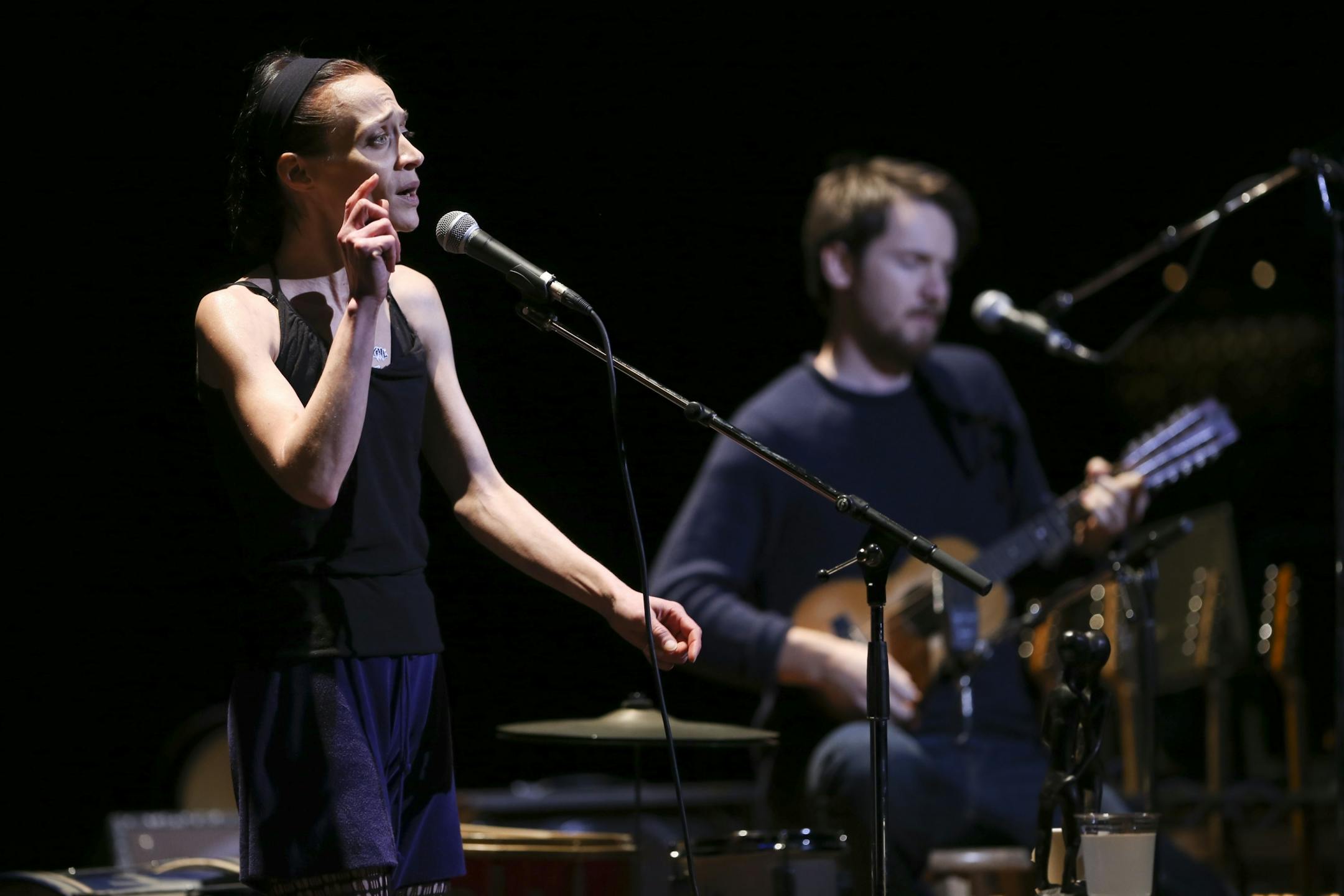 Fiona Apple performed with Blake Mills at O'Shaughnessy Auditorium on the campus of St Catherine University in St. Paul Monday night, October, 14, 2013. Fiona Apple and Blake Mills early in their set Monday night.