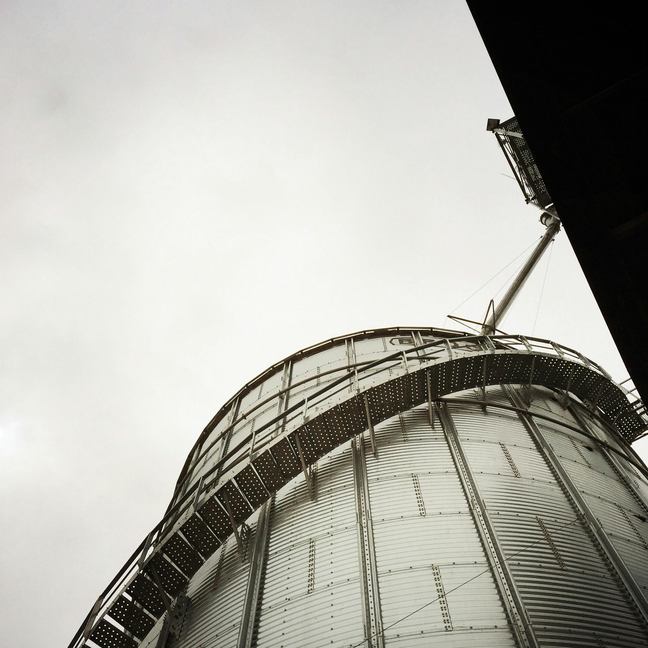 One of the silos at the Petersons' farm.
