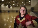 Paige Faber, a star scorer with the Maple Grove cognitively impaired team. ]
BRIAN PETERSON &#xef; brian.peterson@startribune.com
Maple Grove, MN 03/0