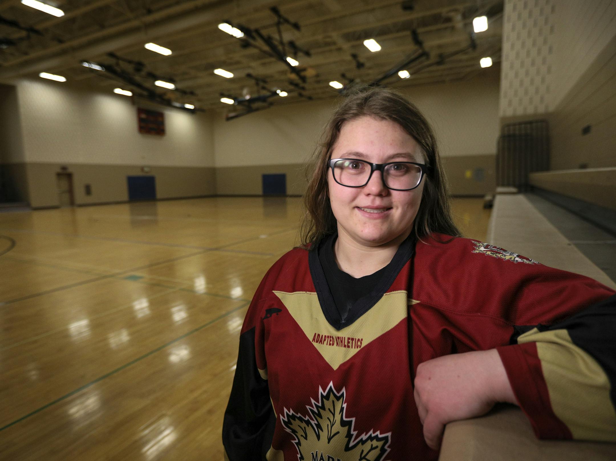 Paige Faber, a star scorer with the Maple Grove cognitively impaired team. ]
BRIAN PETERSON &#xef; brian.peterson@startribune.com
Maple Grove, MN 03/02/18