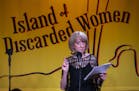 Sue Scott leads the second live performance of her "Island of Discarded Women" podcast. ALEX KORMANN &#xa5; alex.kormann@startribune.com "The Island o