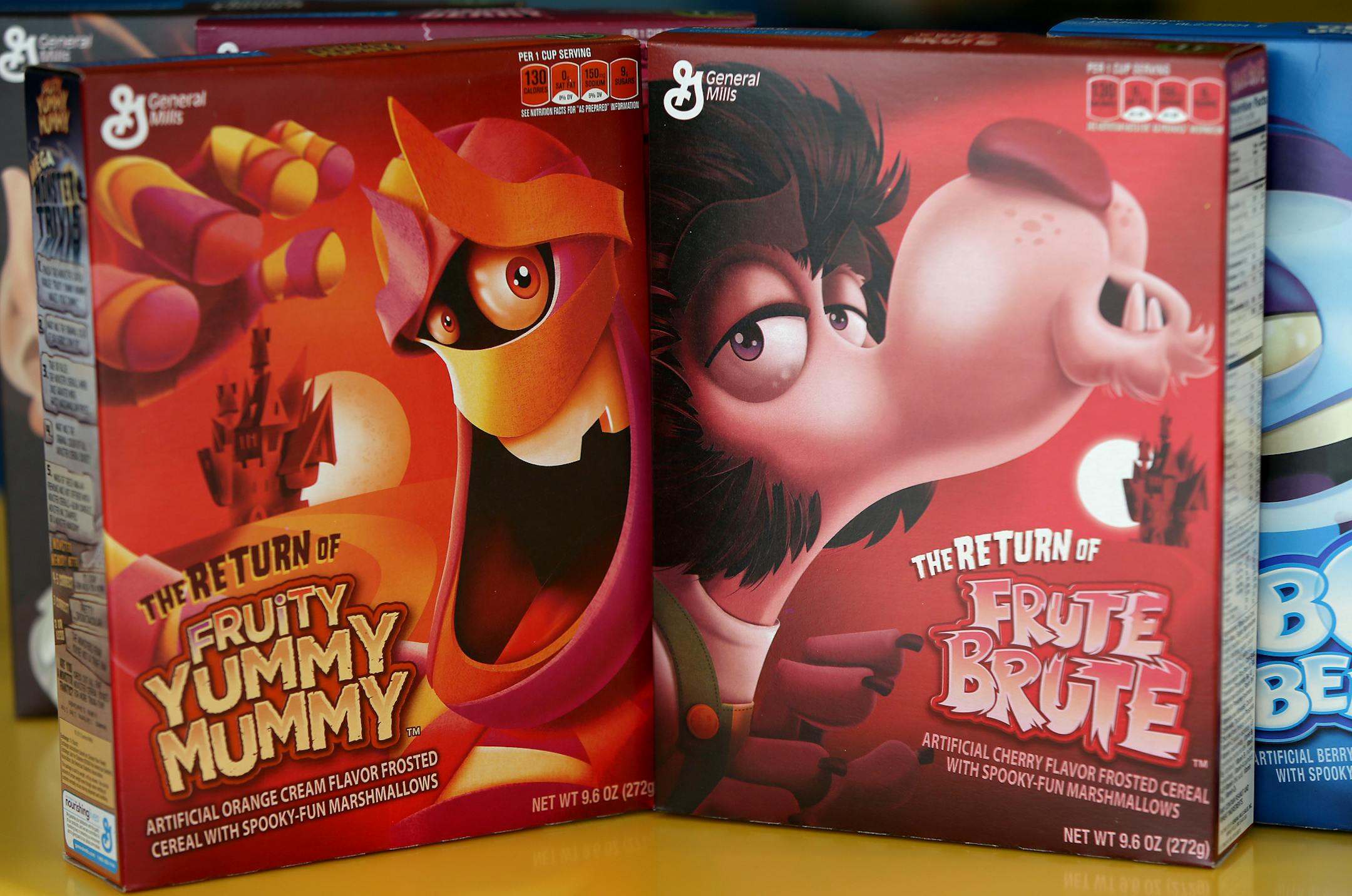 The Yummy Mummy and Frute Brute cereal at General Mills, Thursday, September 12, 2013 in Golden Valley, MN. (ELIZABETH FLORES/STAR TRIBUNE) ELIZABETH FLORES • eflores@startribune.com