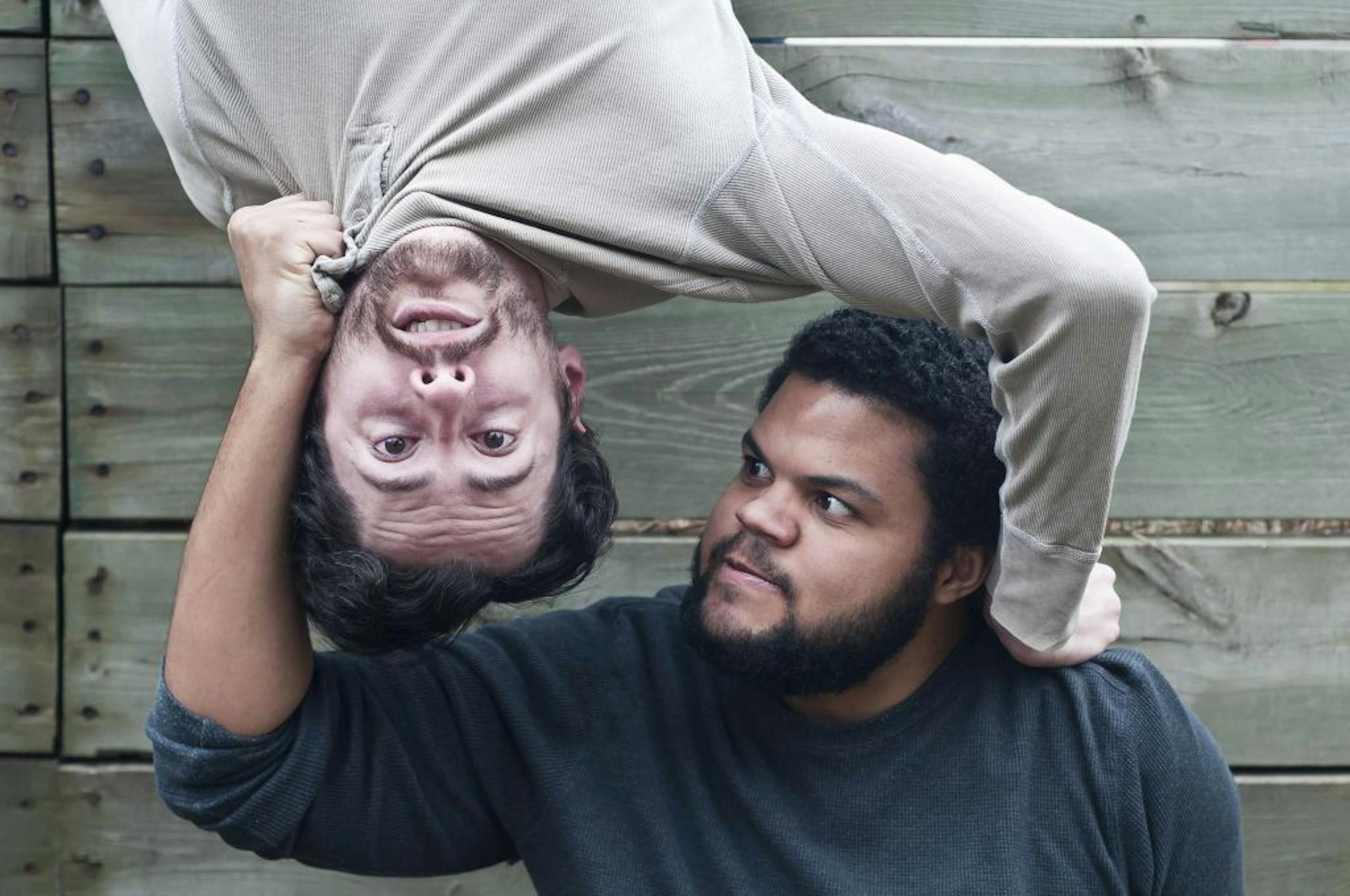 Mark Benzel and Theo Langason in "T Bone N Weasel."