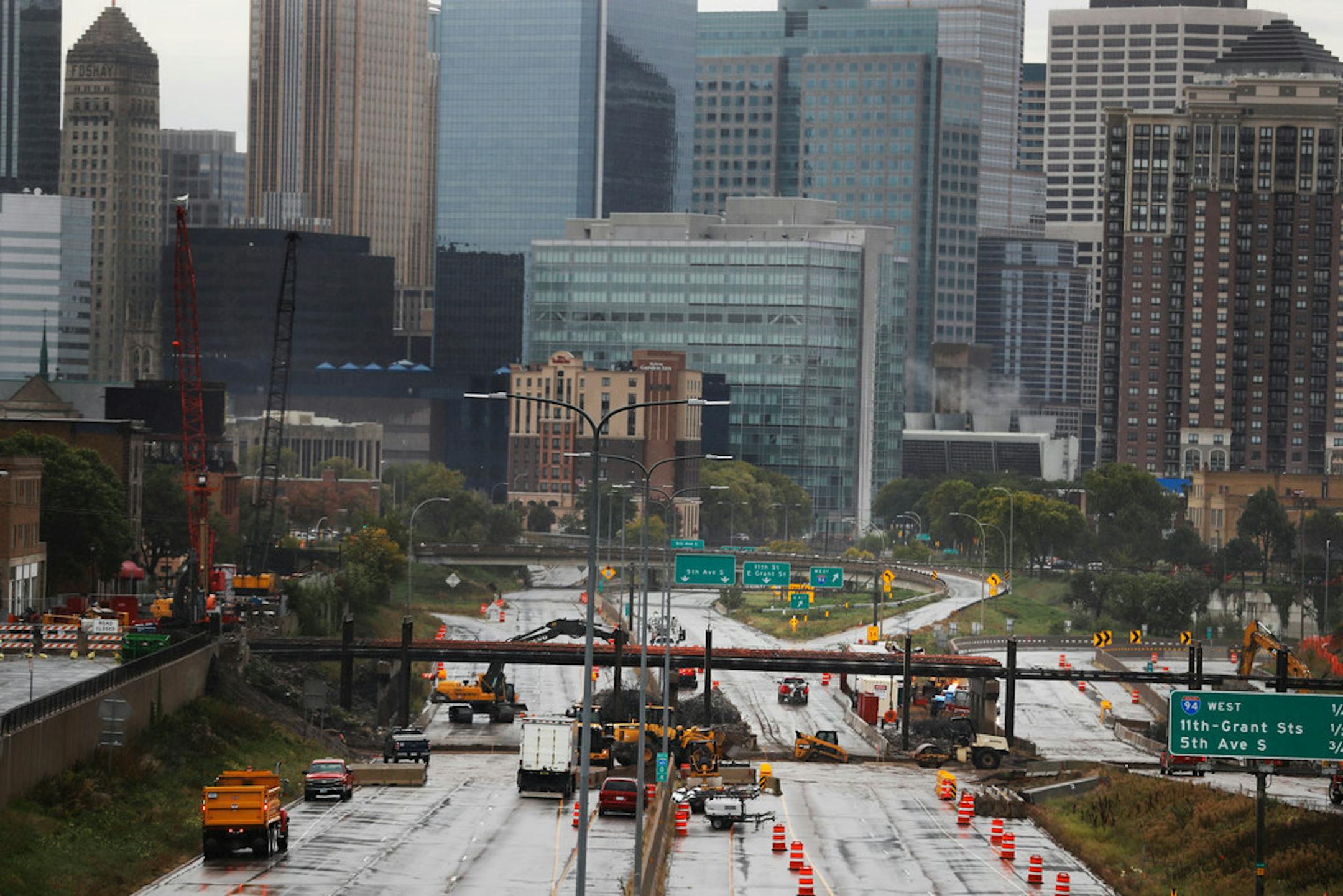 Construction on Interstate 35W south of downtown Minneapolis had drivers on detour last weekend as MnDOT closed on the freeway from downtown Minneapolis to Crosstown Hwy. 62.