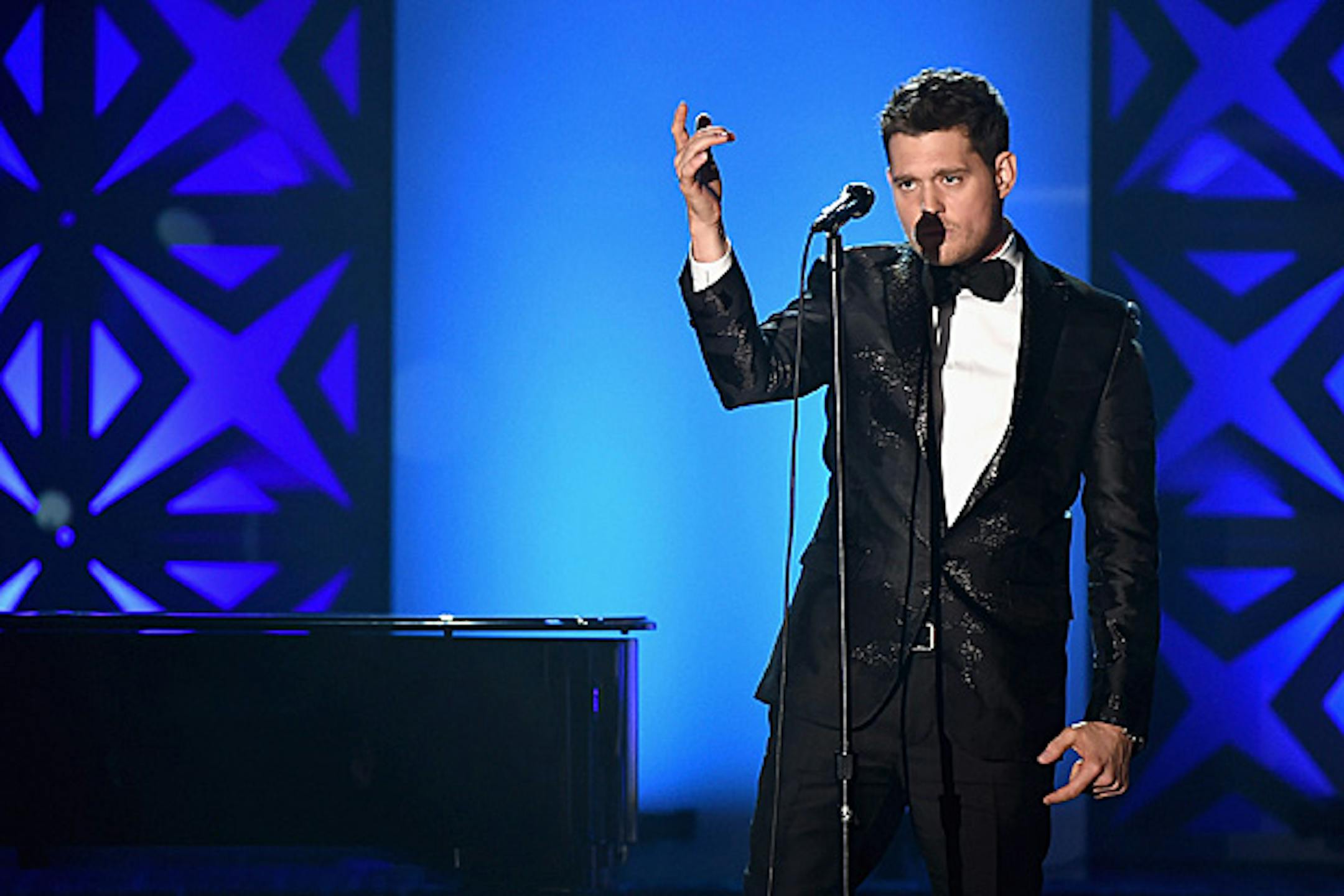 Michael Buble performs onstage at the Songwriters Hall Of Fame 46th Annual Induction And Awards at Marriott Marquis Hotel on June 18, 2015 in New York City.