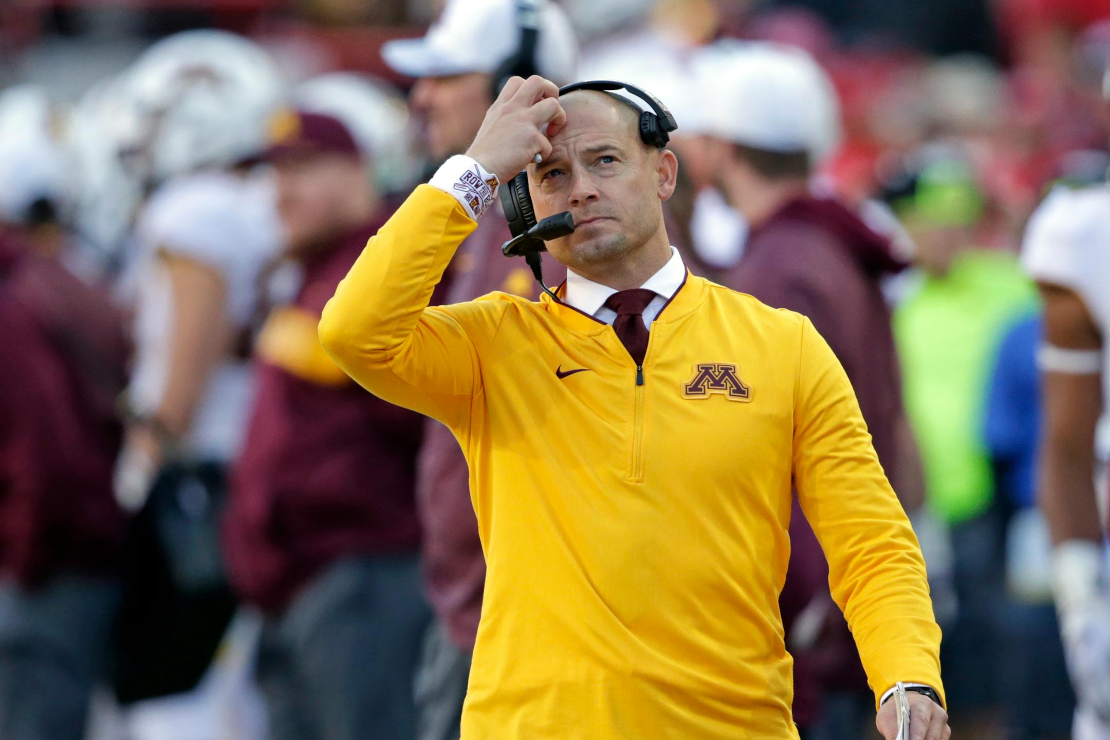 Coach P. J. Fleck laments that the Gophers have a minus-9 turnover margin, which ranks 13th among the 14 Big Ten teams, entering Saturday's regular-season finale at Wisconsin.