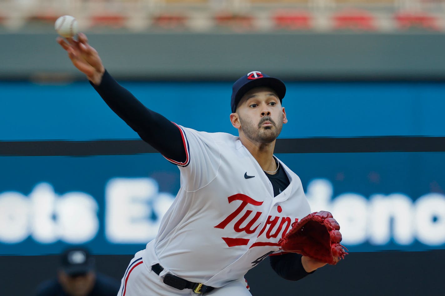 Twins starting pitcher Pablo Lopez turned in another fine outing Friday night, continuing a stellar month of August.