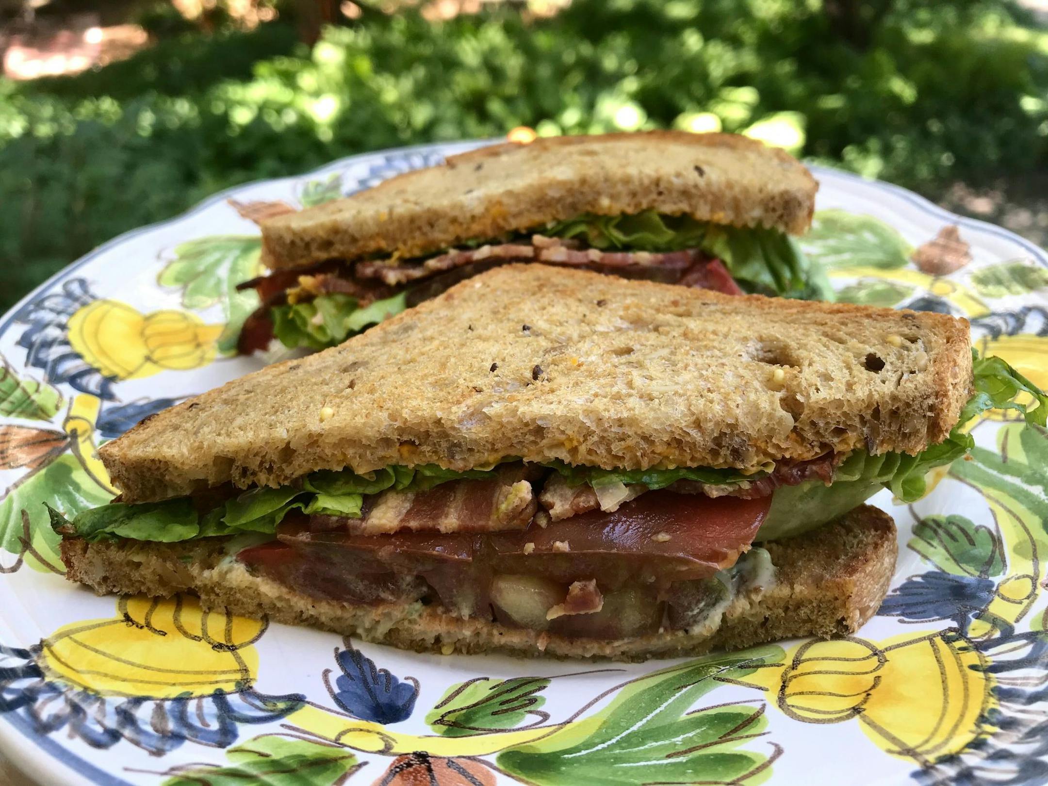 Heirloom tomato sweet corn BLT from the Birchwood Cafe in Minneapolis.