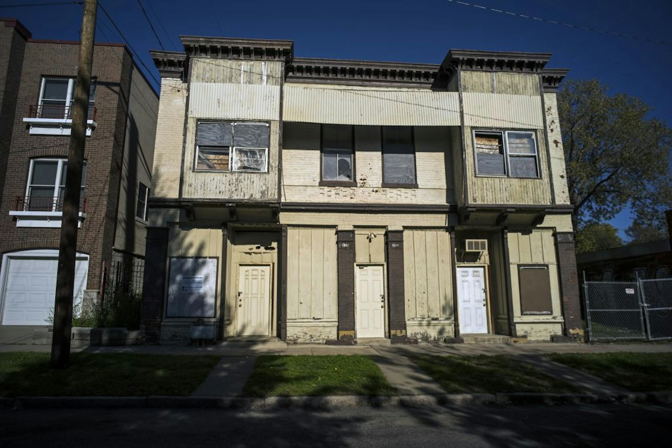 Eric Foster who, along with the nonprofit Historic St. Paul, is fixing up aging storefronts a two apartment building from the streetcar-era. Community members hope that local efforts to rehab Dayton Bluff building could provide inspiration for other properties. Those efforts, however, will come with a hefty city subsidy.