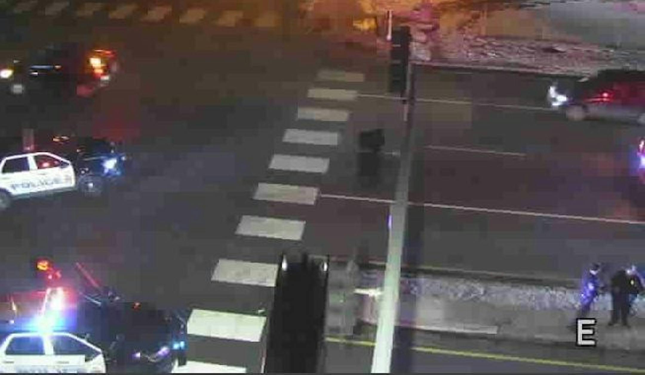 Police converged on the scene in Columbia Heights were a pedestrian was struck.