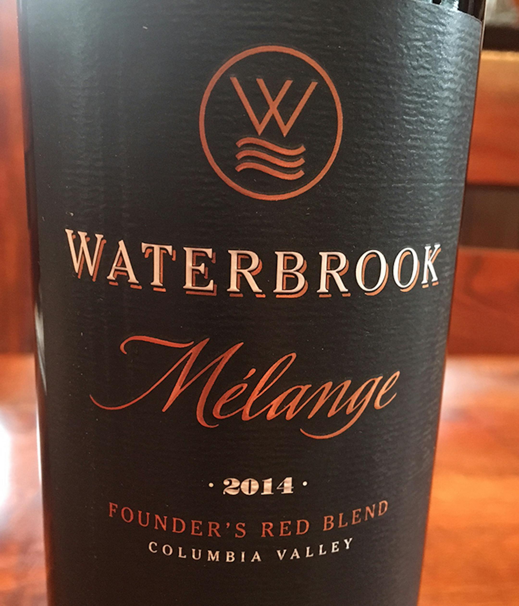2014 Waterbrook ìMelangeî Columbia Valley Founderís Red Blend for wine of the week, 121116