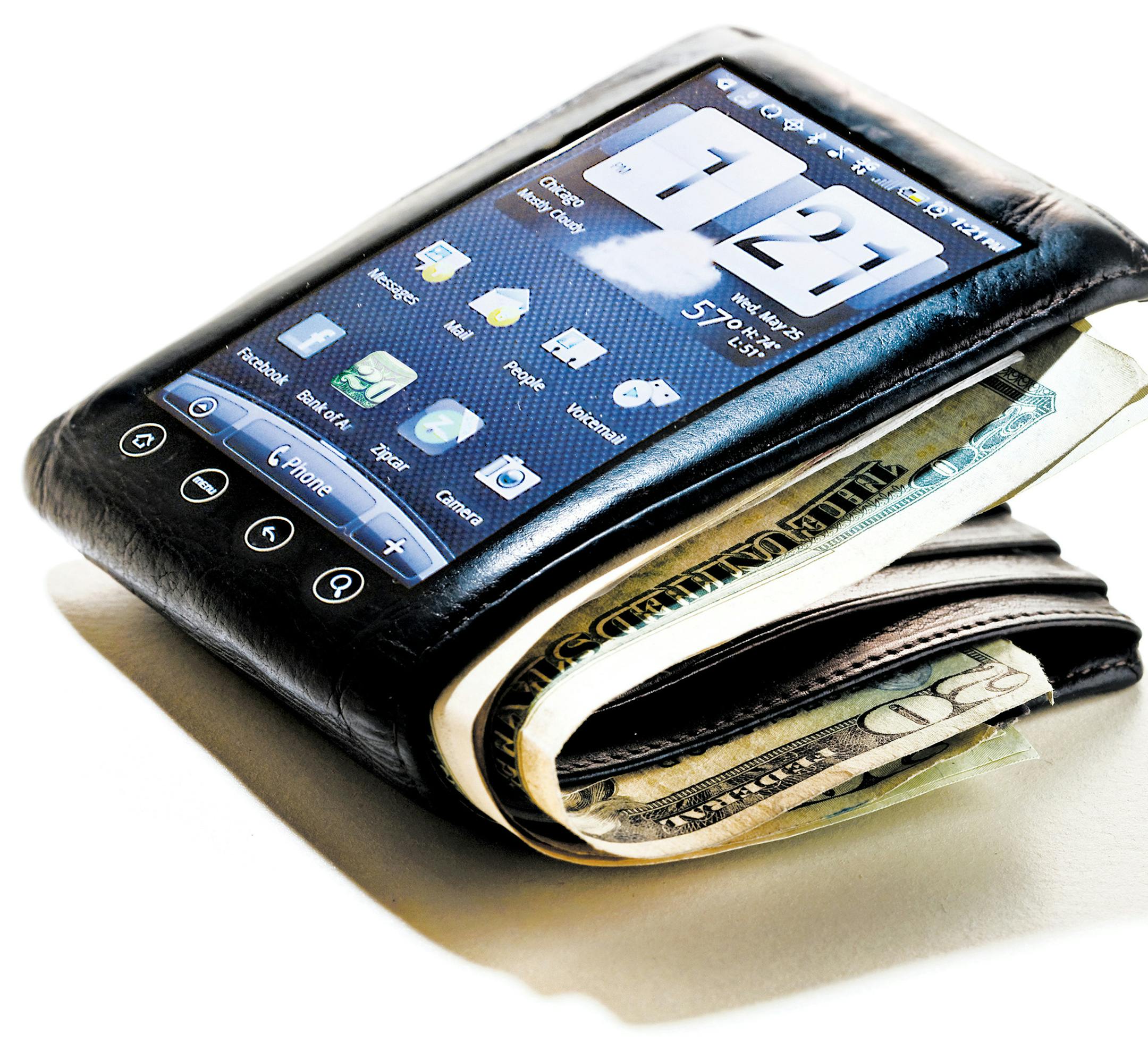 300 dpi Bill Hogan illustration of a cellphone attached to a wallet full of money. Chicago Tribune 2011<p> krtnational national; krt; krtcampus campus; mctillustration; 04000000; 04003006; 04003007; 04003009; 13022000; FIN; krtbusiness business; krtcomputersci computer science information technology it; krtnamer north america; krttechnology technology; krttelecommunication telecommunication; krtusbusiness; SCI; TEL; telecommunication equipment; telecommunication service; u.s. us united states; w
