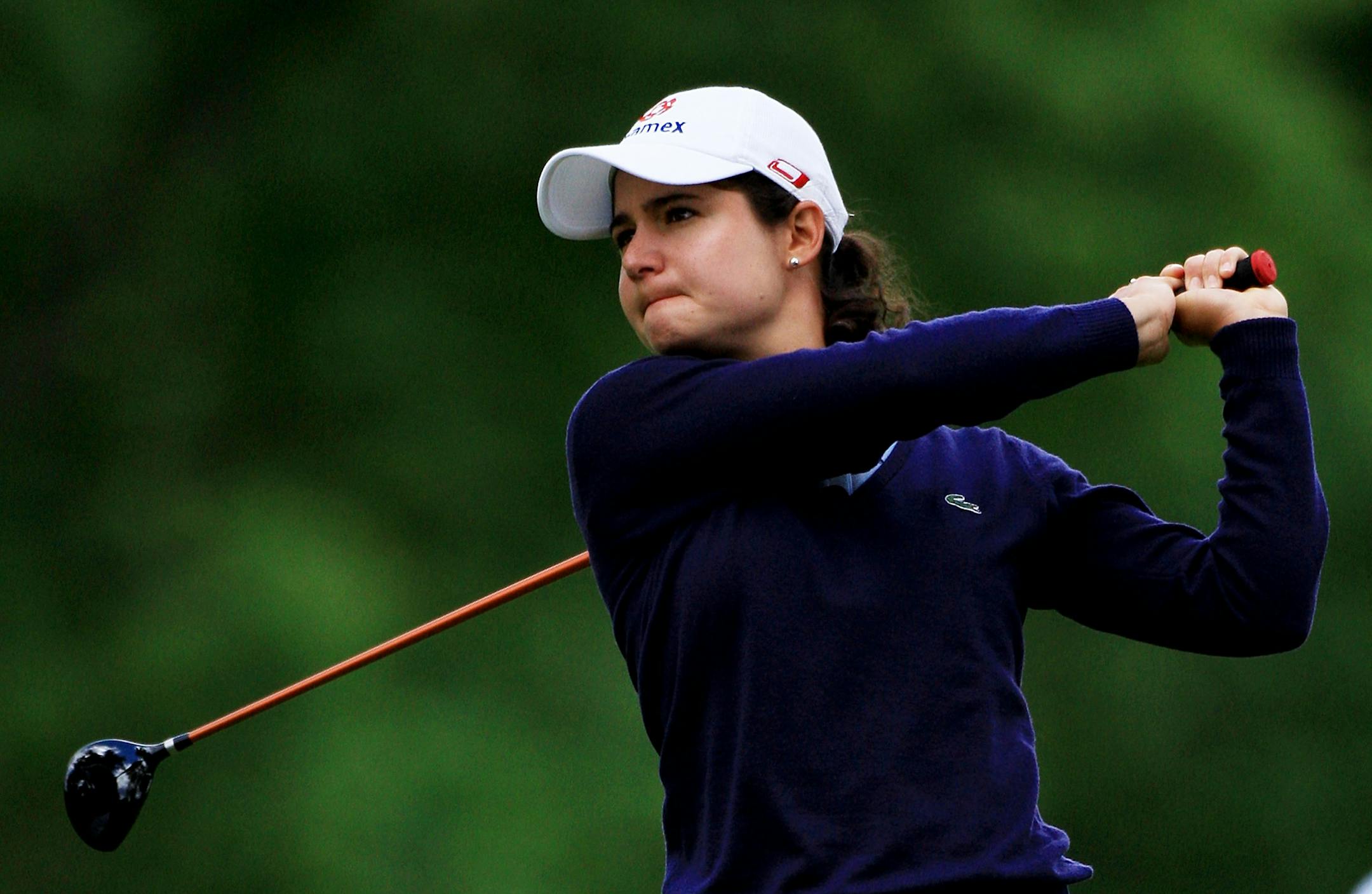 Lorena Ochoa of Mexico hits her second shot on the 13th hole during the third round of the 2008 U.S. Women's Open at Interlachen Country Club on June 28, 2008 in Edina, Minnesota.