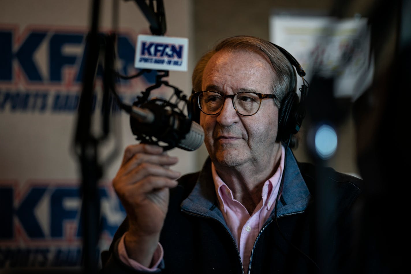 Mark Rosen talked sports with Dan Cole at KFAN Thursday April 29, 2021 in St. Louis Park, MN.] Jerry Holt •Jerry.Holt@startribune.com