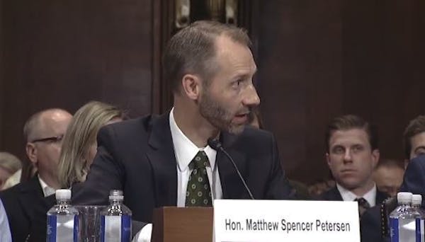 Matthew Spencer Petersen, nominated to the federal bench by President Trump, was grilled by a Republican senator.