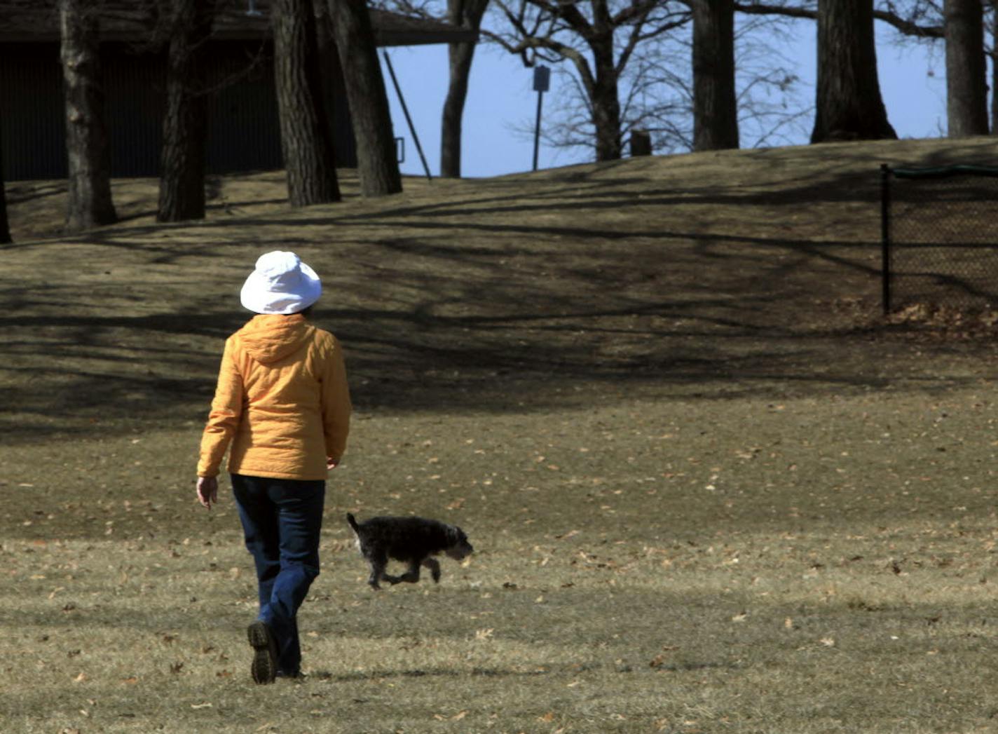 File photo of a walker in Excelsior Commons Park.