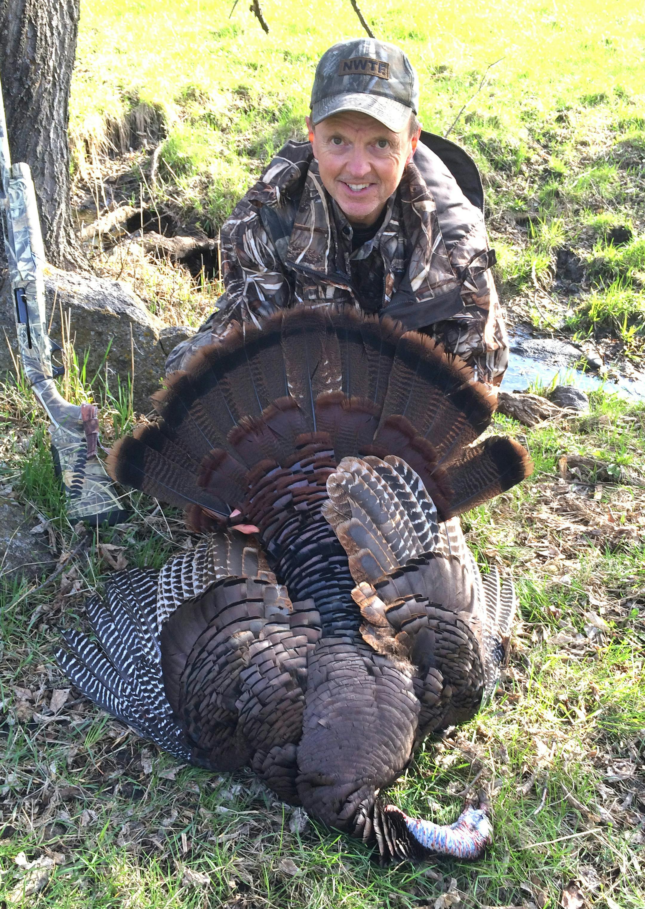 Retired Star Tribune outdoors writer Doug Smith with a gobbler he'll never forget.,