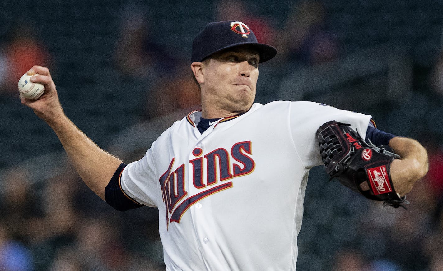 Minnesota Twins starting pitcher Kyle Gibson in the second inning. ] CARLOS GONZALEZ &#x2022; cgonzalez@startribune.com &#x2013; September 10, 2018, Minneapolis, MN, Target Field, MLB, Minnesota Twins vs. New York Yankees