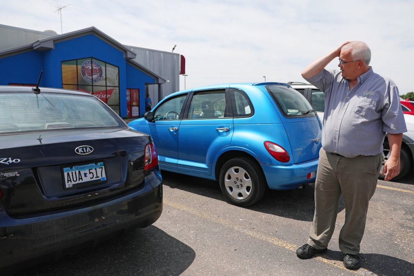 Don Bennington, one of the managers at Ham Lake Lanes & Lounge, put his hand on his head as he recounted how someone stole the Trump Pence bumper sticker off his car last week.