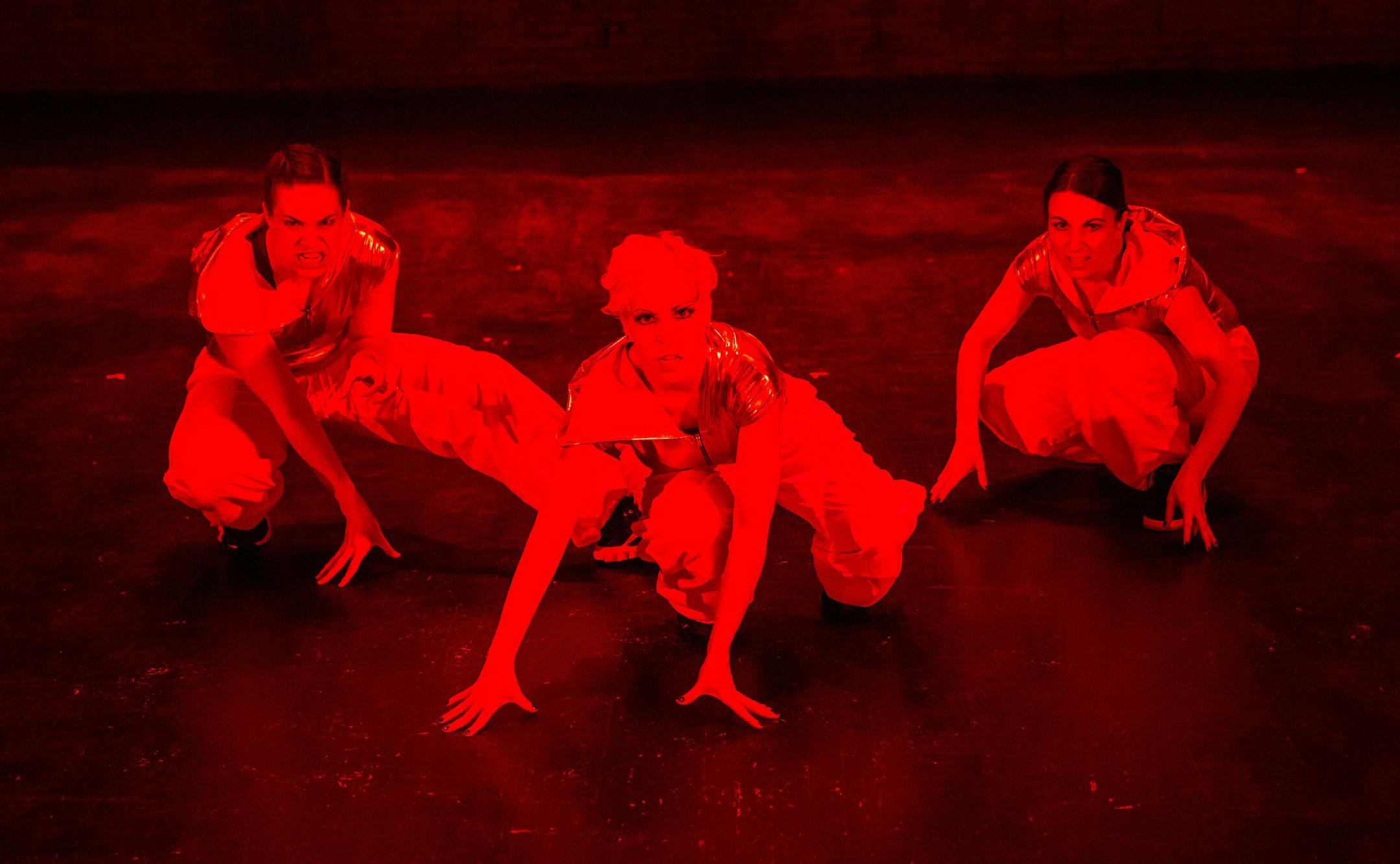 Jessica Chad, Erin Sheppard and Regan Saunders in "Dance with the Devil," a performance from the Twin Cities Horror Festival which they're adapting for "Dread the Halls."