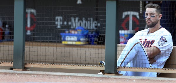 Third baseman Trevor Plouffe sat in the dugout alone Thursday at Target Field after the Twins lost their ninth game.