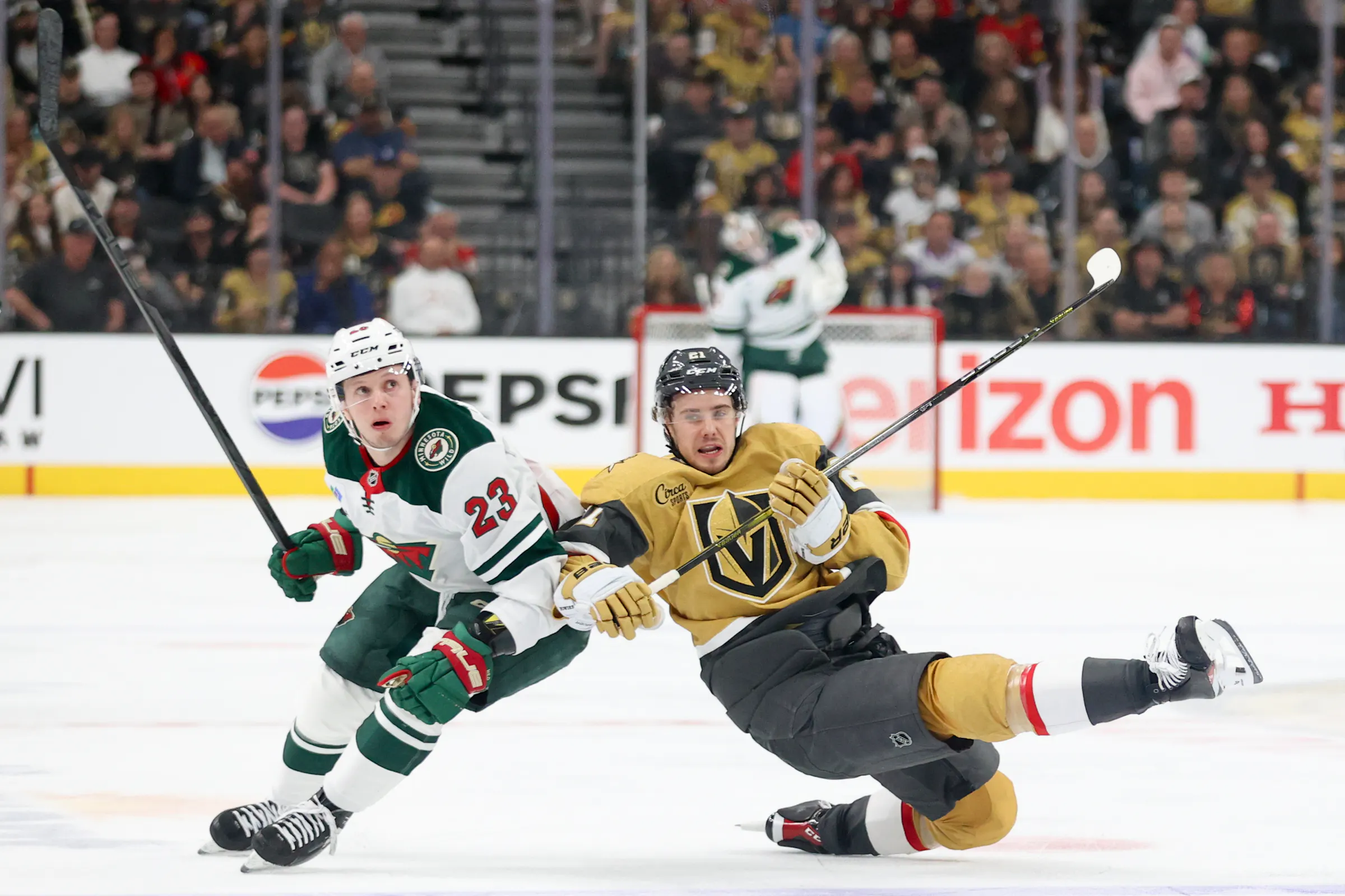 Vegas trips up Wild in NHL playoff series opener