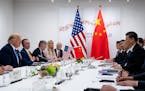 FILE -- President Donald Trump's bilateral meeting with President Xi Jinping of China at the G-20 Summit in Osaka, Japan, June 29, 2019. By allowing t