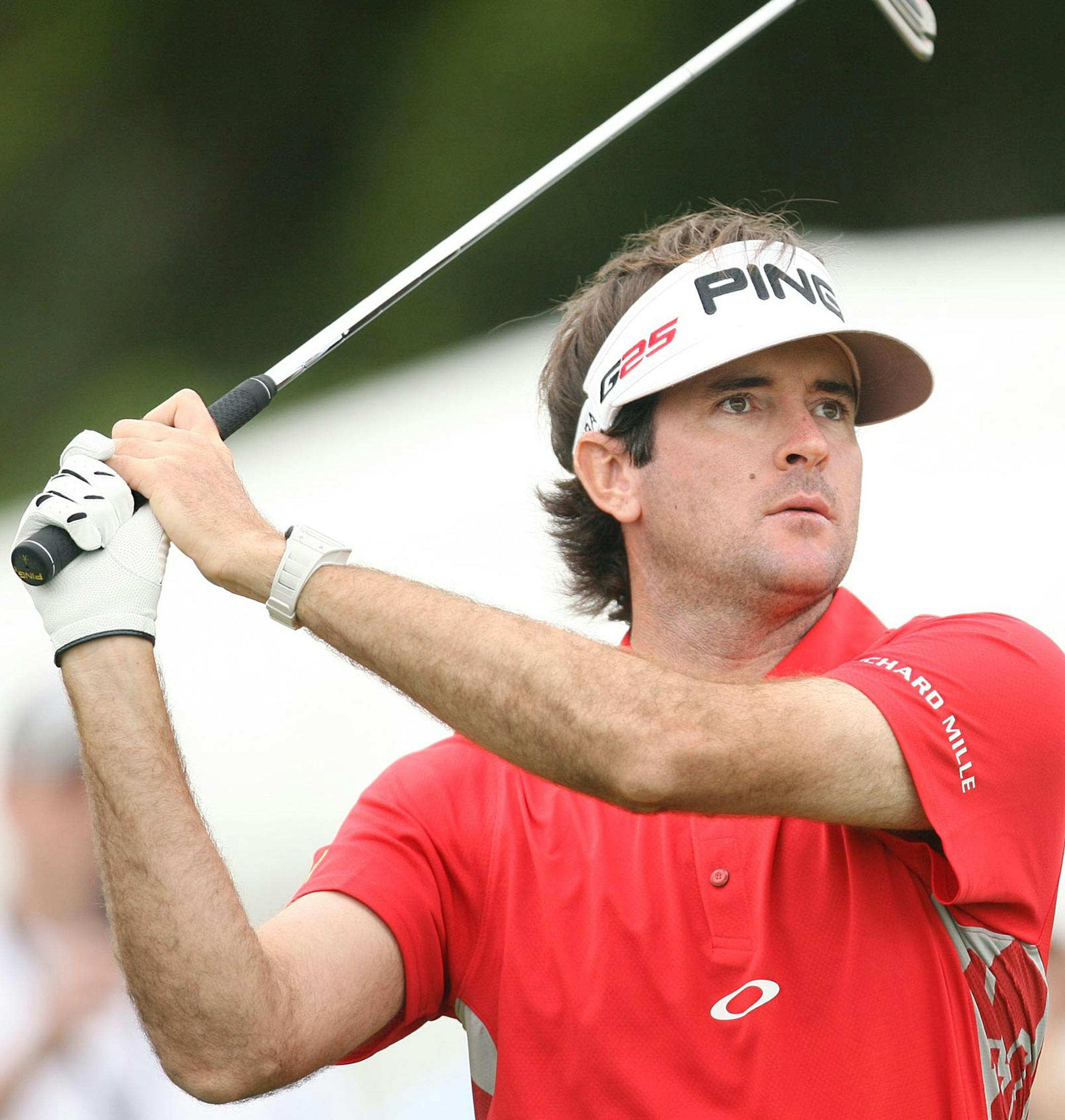 Bubba Watson tees off on the seventh hole during the Pro-Am tournament of the Arnold Palmer Invitational at the Bay Hill Club & Lodge in Orlando, Florida, Wednesday, March 20, 2013. (Stephen M. Dowell/Orlando Sentinel/MCT) ORG XMIT: 1136408 ORG XMIT: MIN1303201409492322