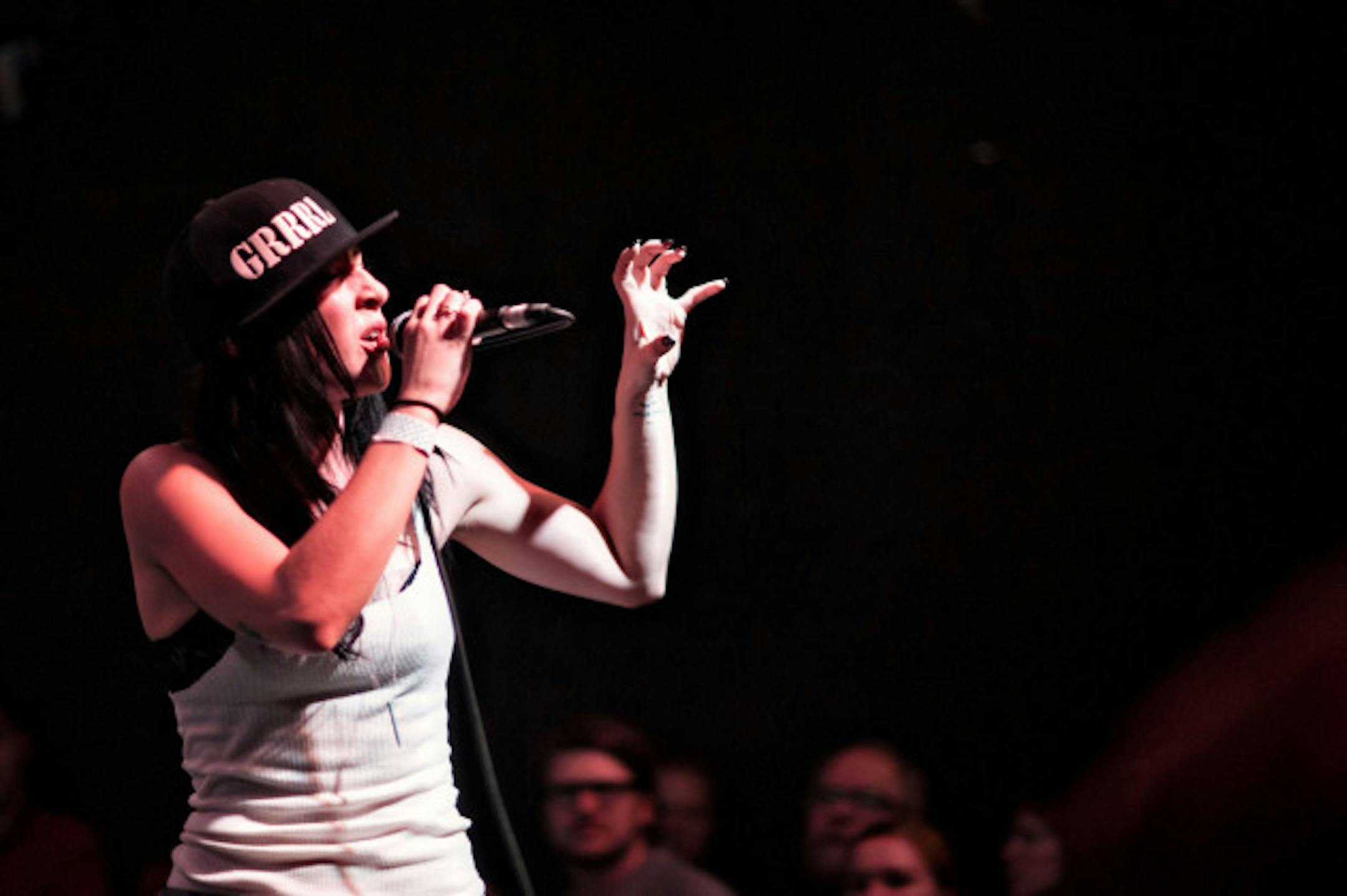 La Manchita and the rest of GRRRL PRTY perform the first day of 2014's Memory Lanes Block Party. / Leslie Plesser, Star Tribune