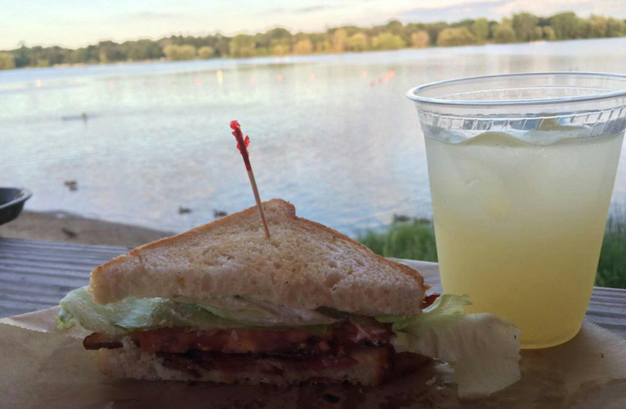 The BLT, with lemonade, at Sandcastle at Lake Nokomis.