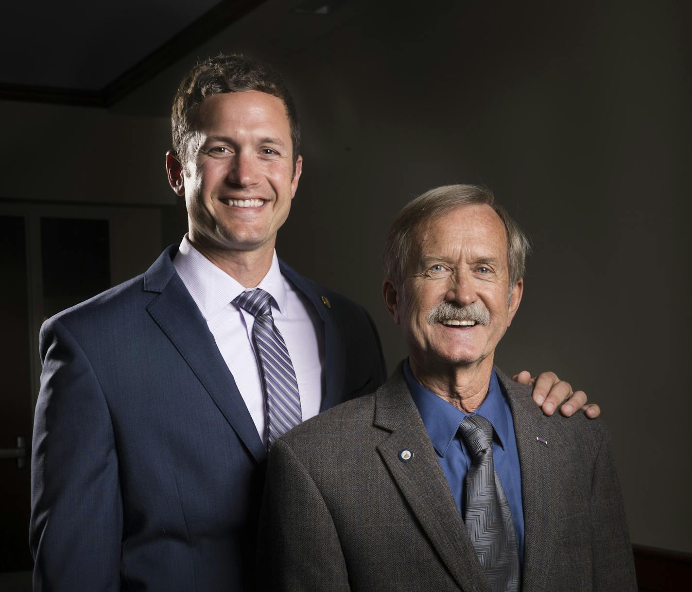 Marine veterans Michael McLaughlin and his father, Thomas McLaughlin.