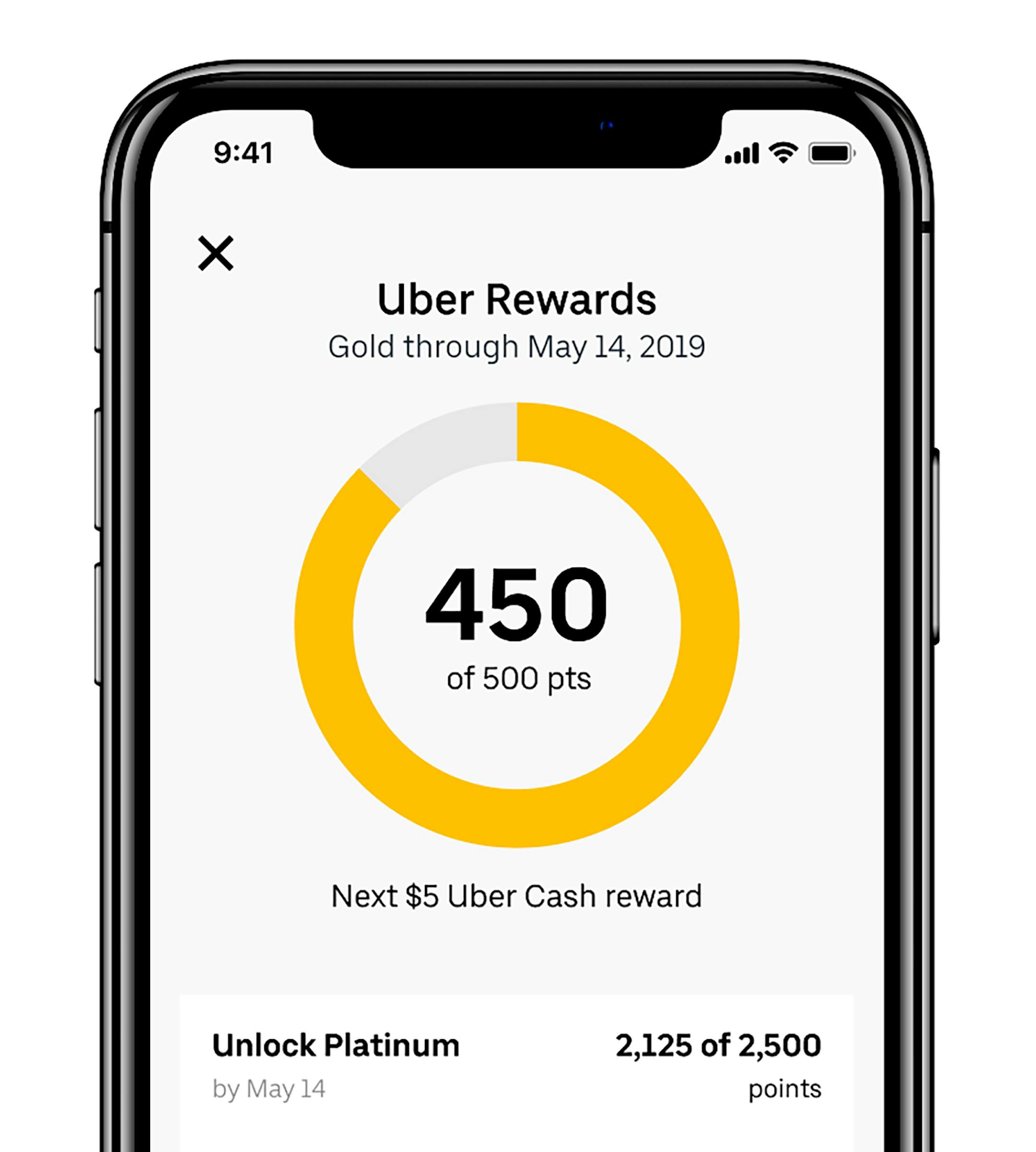 PHOTO MOVED IN ADVANCE AND NOT FOR USE - ONLINE OR IN PRINT - BEFORE NOV. 18, 2018. — In an image from Uber, the company's rewards program. The car-hailing services, battling for riders, will now offer customers points that can add up to free trips and other perks. (Uber via The New York Times) -- NO SALES; FOR EDITORIAL USE ONLY WITH NYT STORY UBER LOYALTY PROGRAM ADV18 BY SHIVANI VORA FOR NOV. 18, 2018. ALL OTHER USE PROHIBITED. --