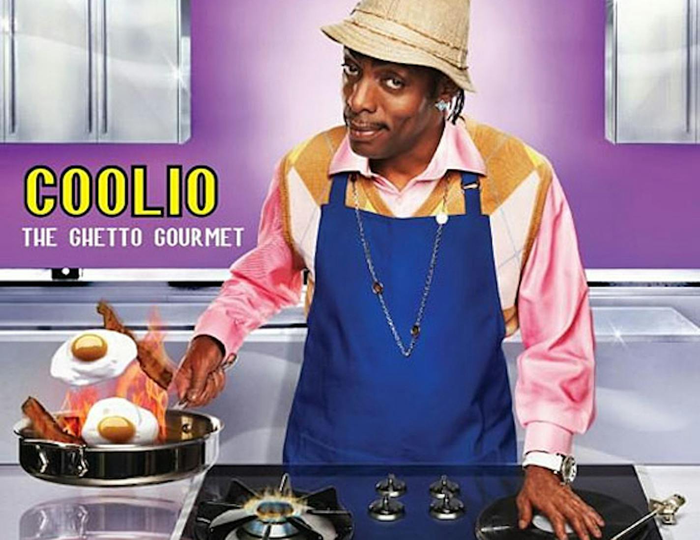 Coolio, who has written a cookbook and has online cooking videos, calls himself "King of the Kitchen Pimps."