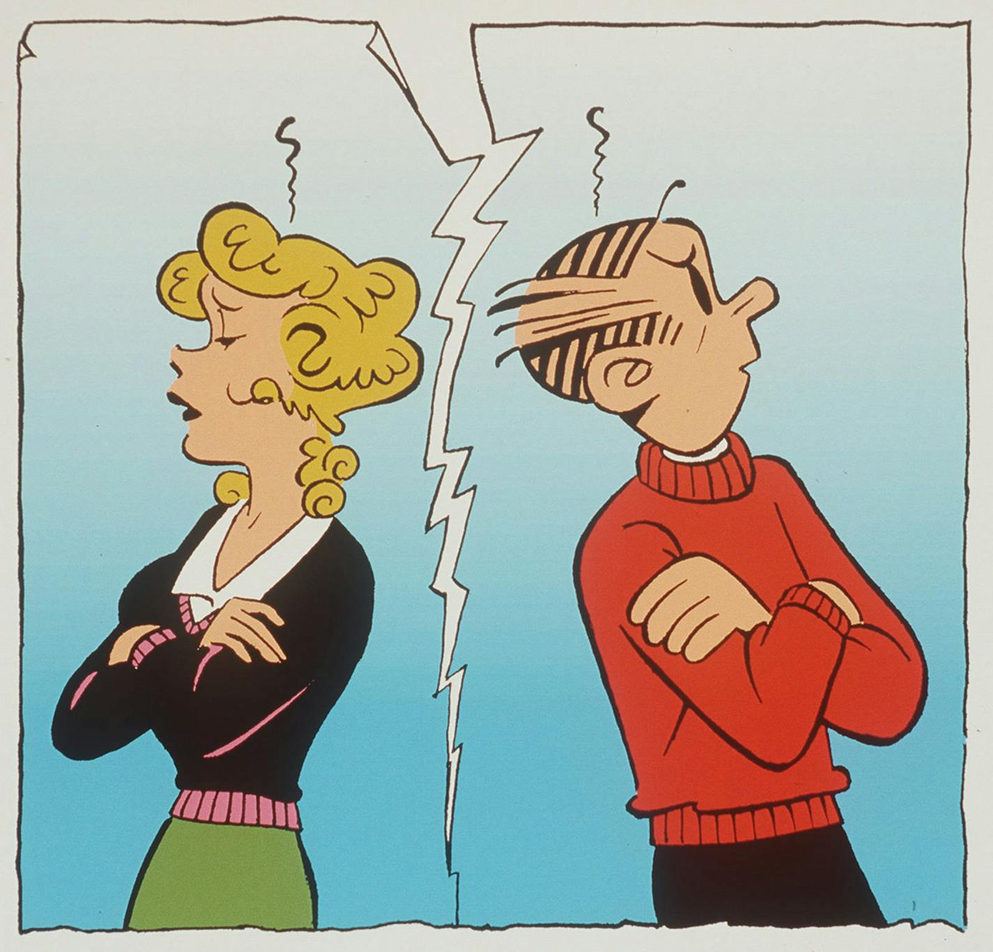 The comic strip couple, Blondie and Dagwood Bumstead, have been newspaper fixtures since the 1930s.