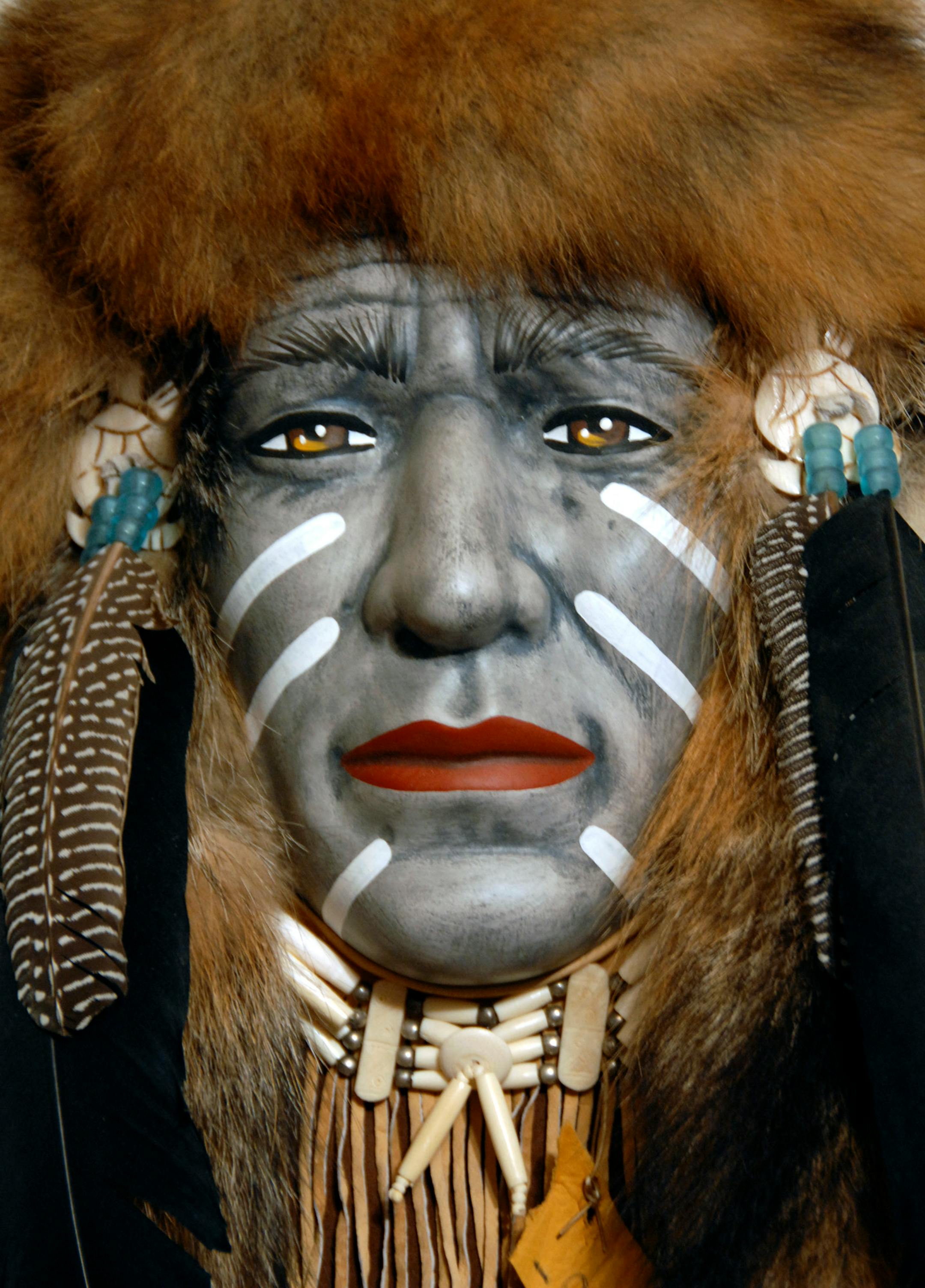 Comanche mask and headdress.