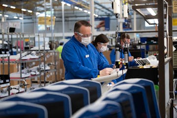 Medtronic employees doubled ventilator production during the pandemic, here at the plant in Galway, Ireland.